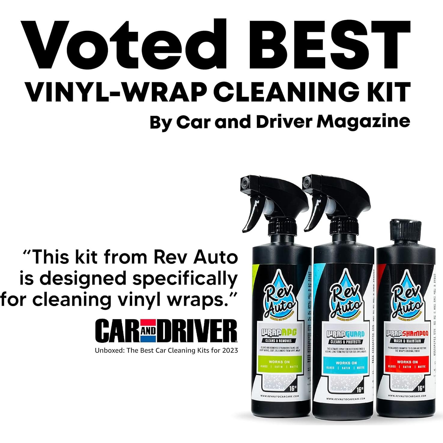 Kit de Cuidado de Vinilo Rev Auto - 3 Productos 16 oz