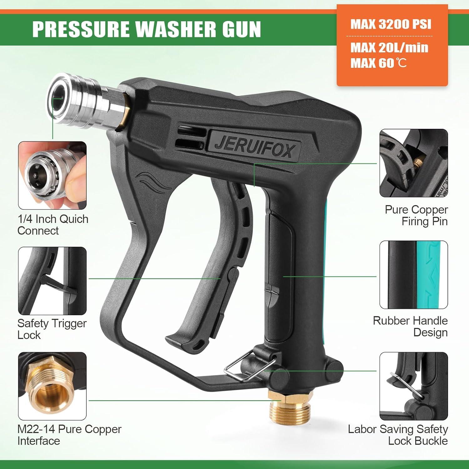 Conector Doble JERUIFOX para Lavadora de Presión con Cańón de Espuma y 5 Boquillas