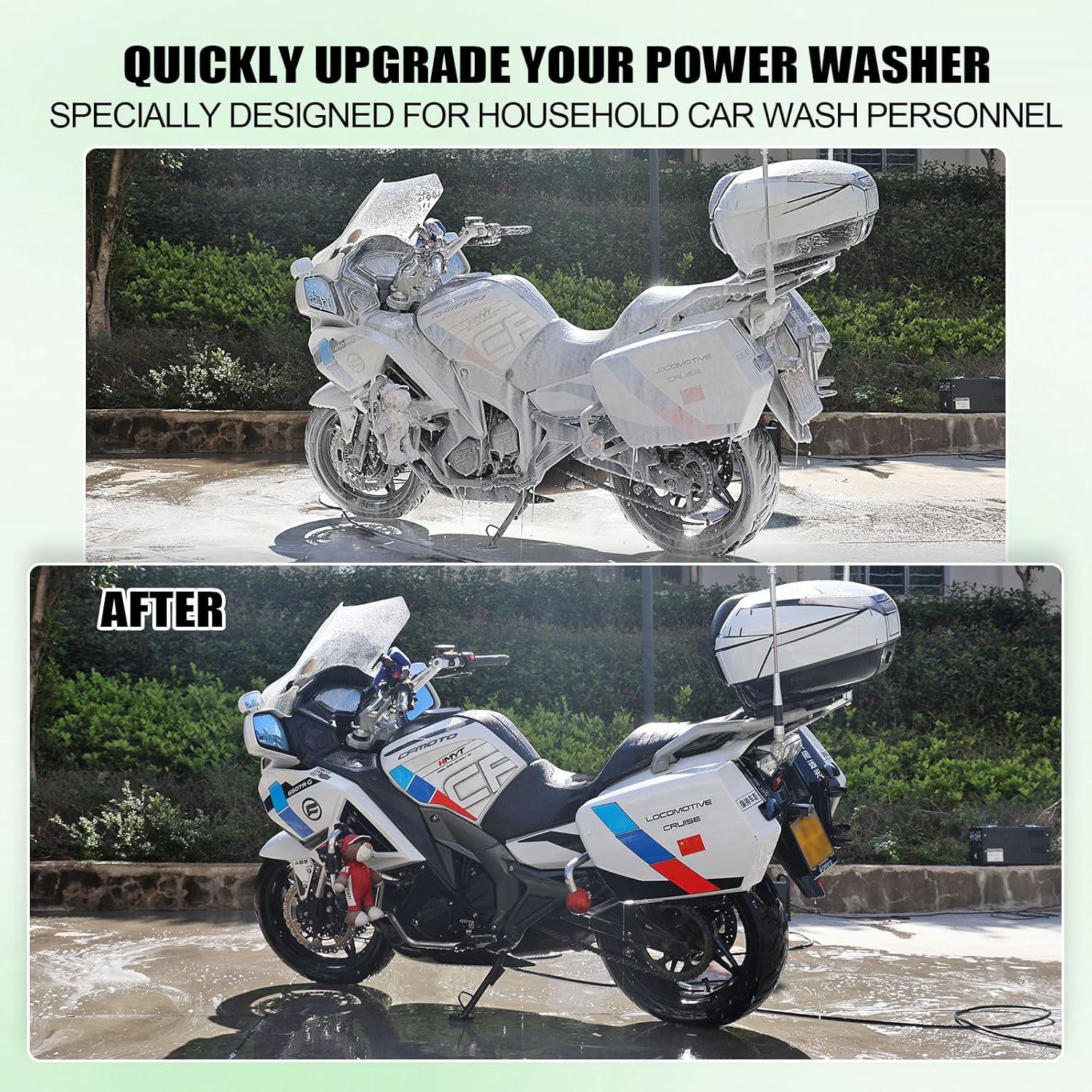 Conector Doble JERUIFOX para Lavadora de Presión con Cańón de Espuma y 5 Boquillas