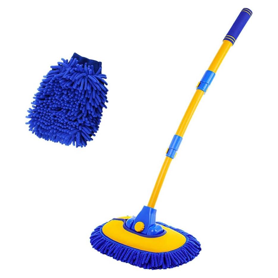 Kit de Lavado de Autos Sylvil con Cepillo y Mitón Microfibra