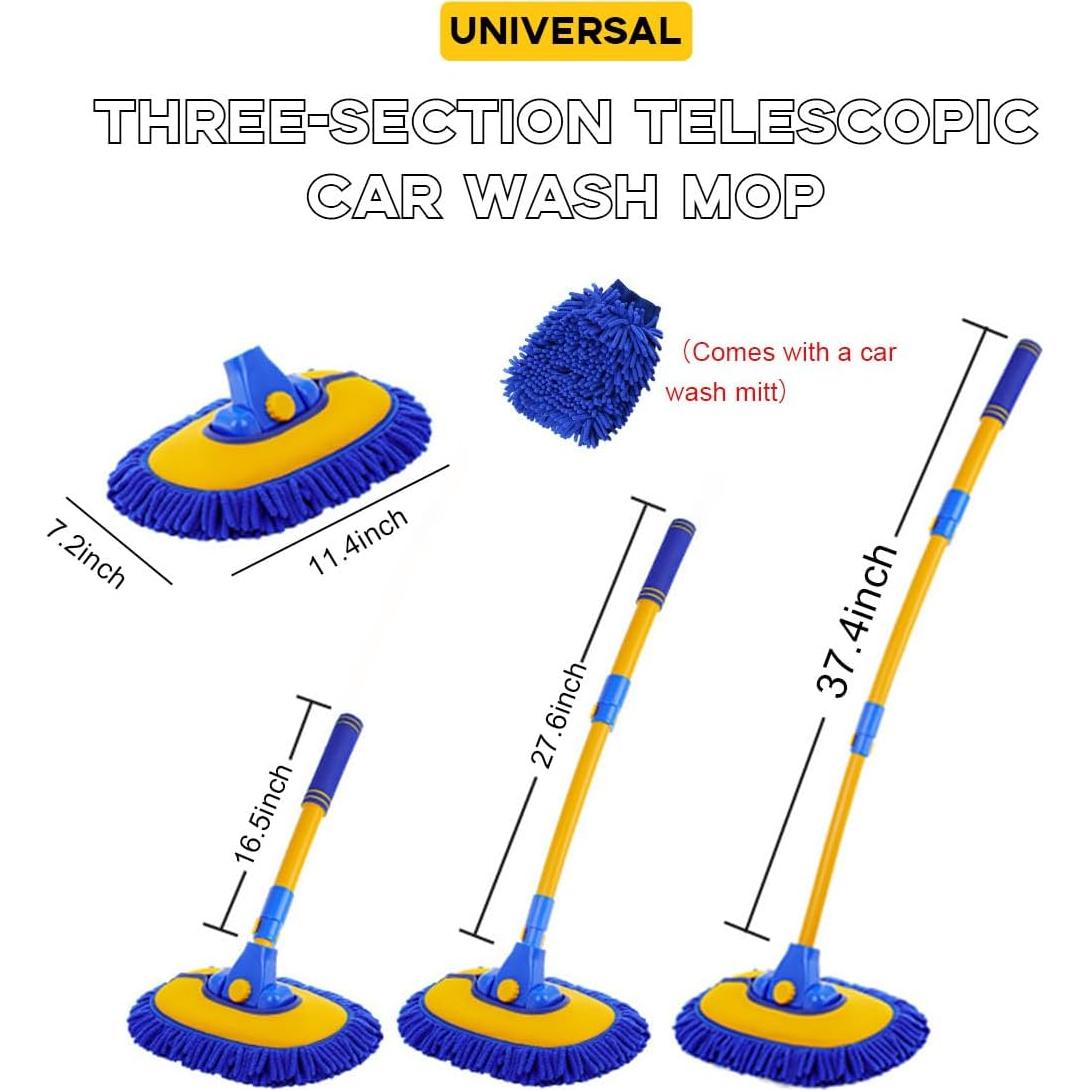 Kit de Lavado de Autos Sylvil con Cepillo y Mitón Microfibra