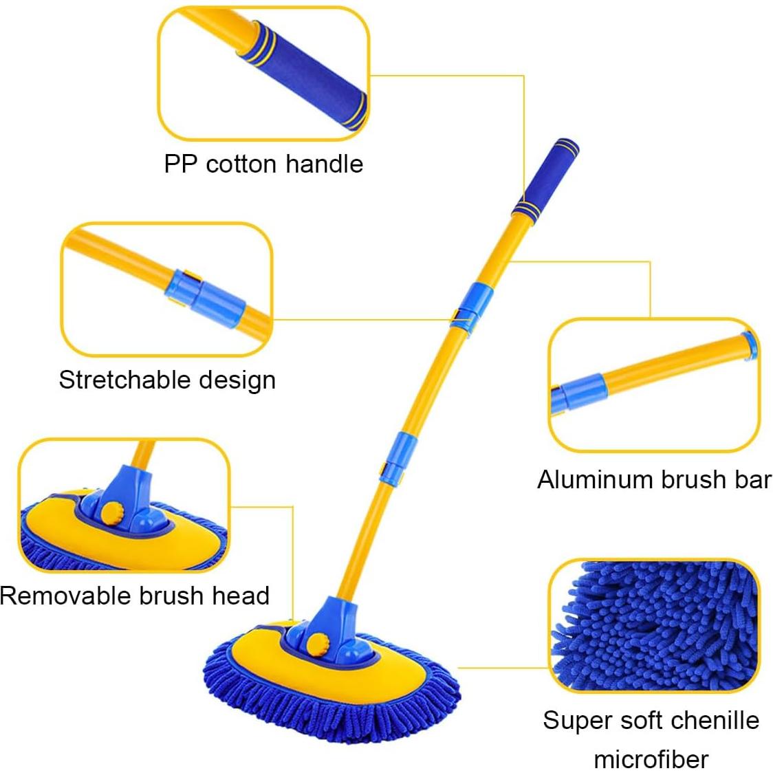 Kit de Lavado de Autos Sylvil con Cepillo y Mitón Microfibra