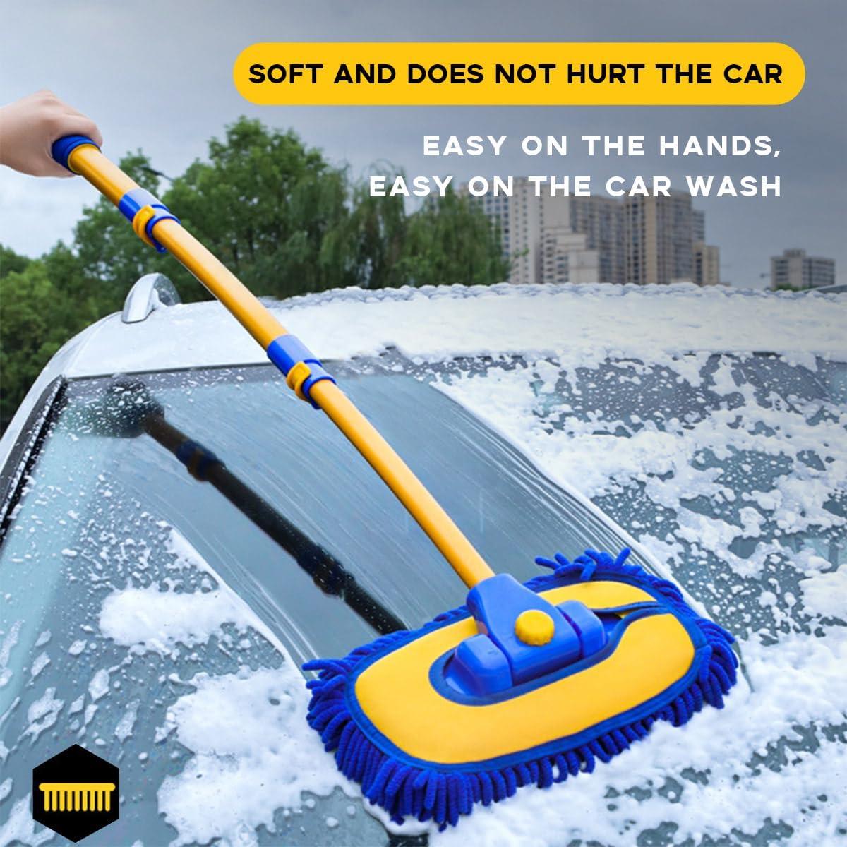 Kit de Lavado de Autos Sylvil con Cepillo y Mitón Microfibra