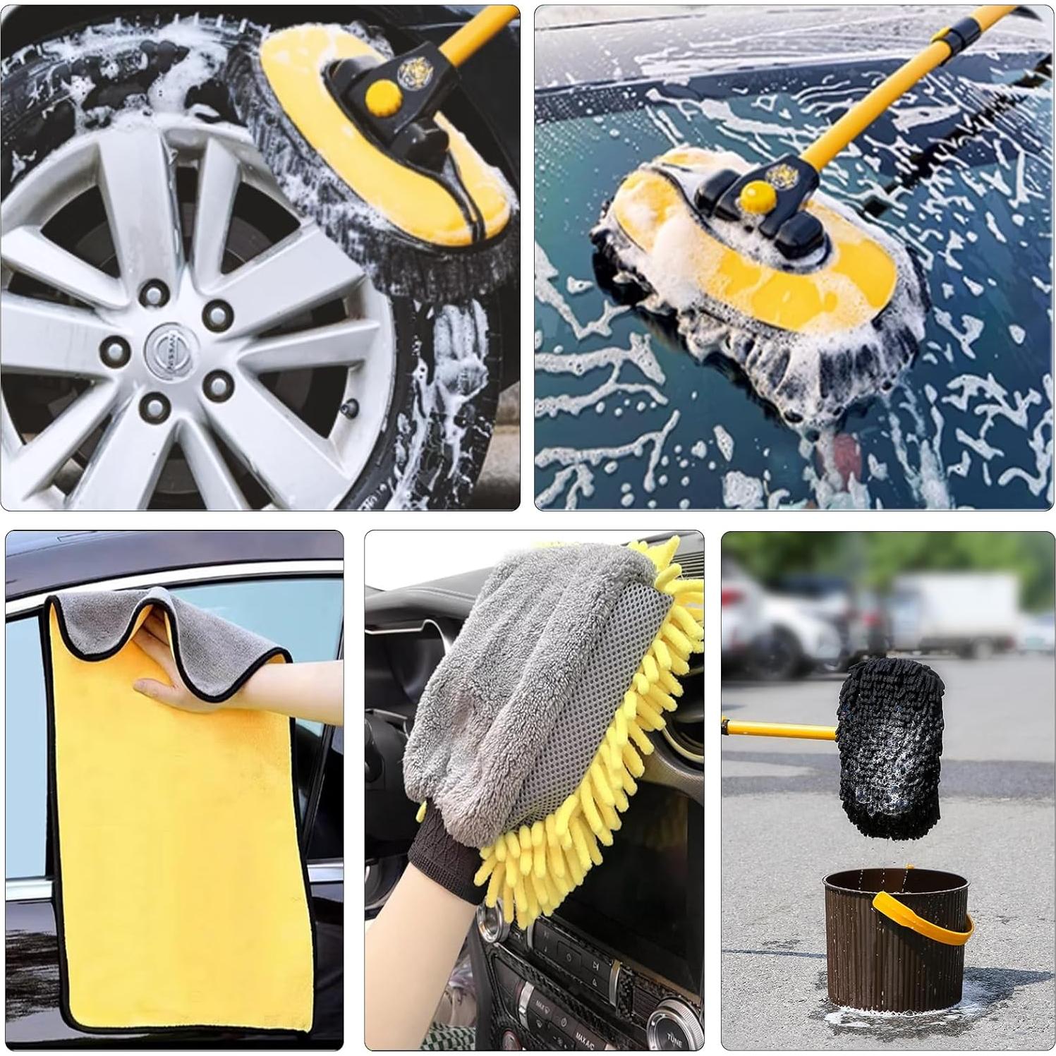 Cepillo de Lavado de Autos NEZENO 145 cm Mango Telescópico