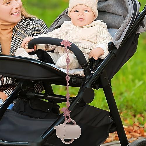 PandaEar 8 Pack Correas y Clips de Chupete Silicona Dinosaurio