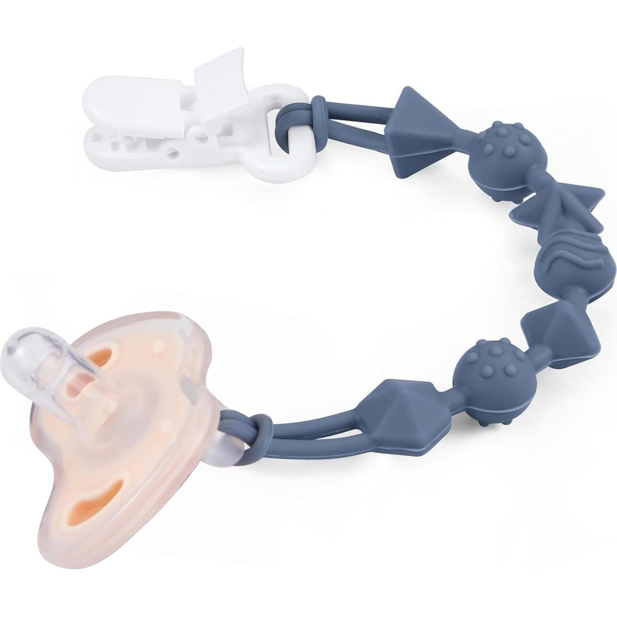 PandaEar 8 Pack Correas y Clips de Chupete Silicona Dinosaurio