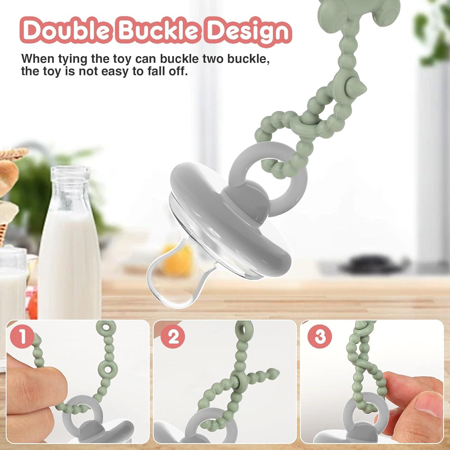 Correas de Juguete para Bebé 6pcs Silicona Ajustable