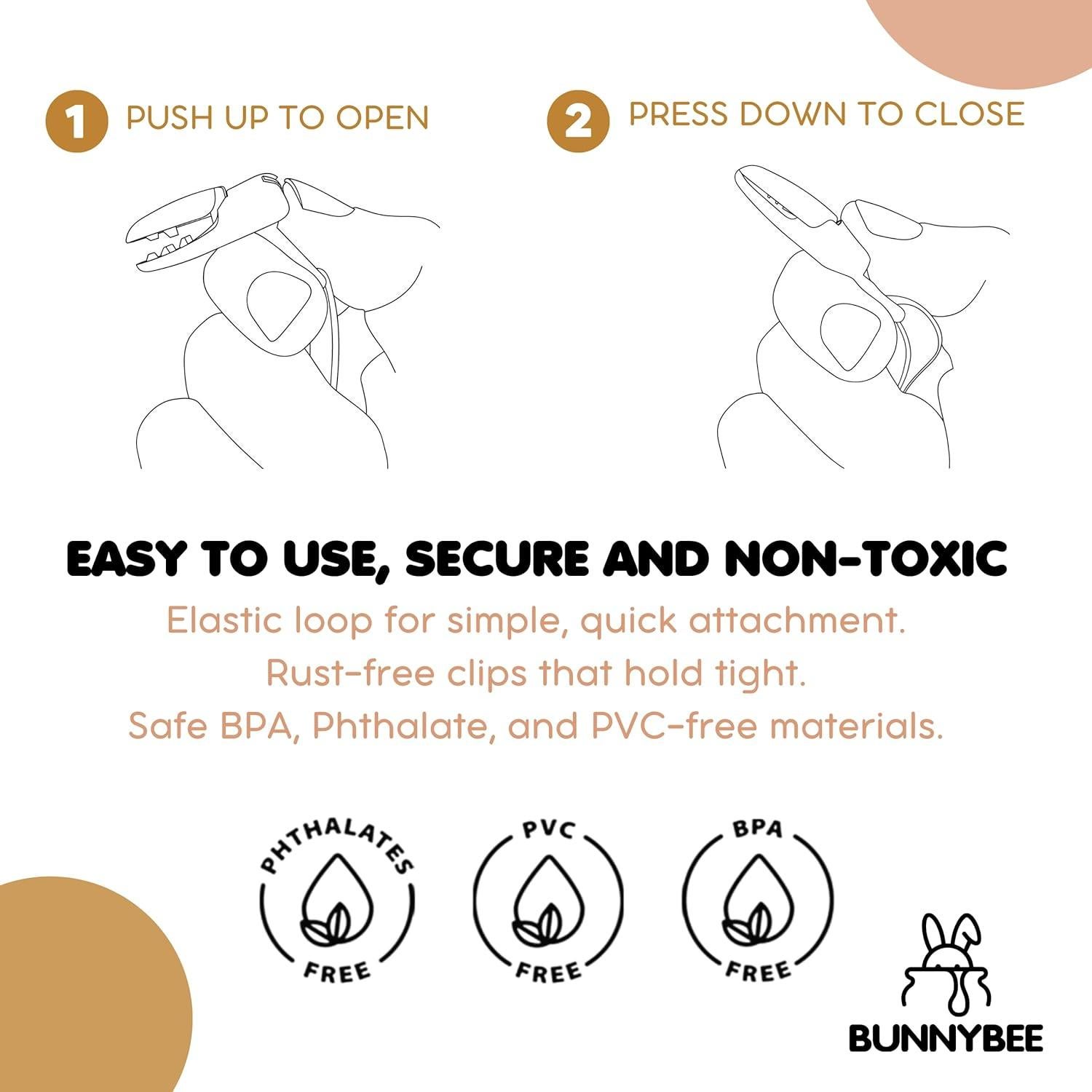 Juego de Clips para Chupete BUNNYBEE - 6 Unidades Osos Equilibrados