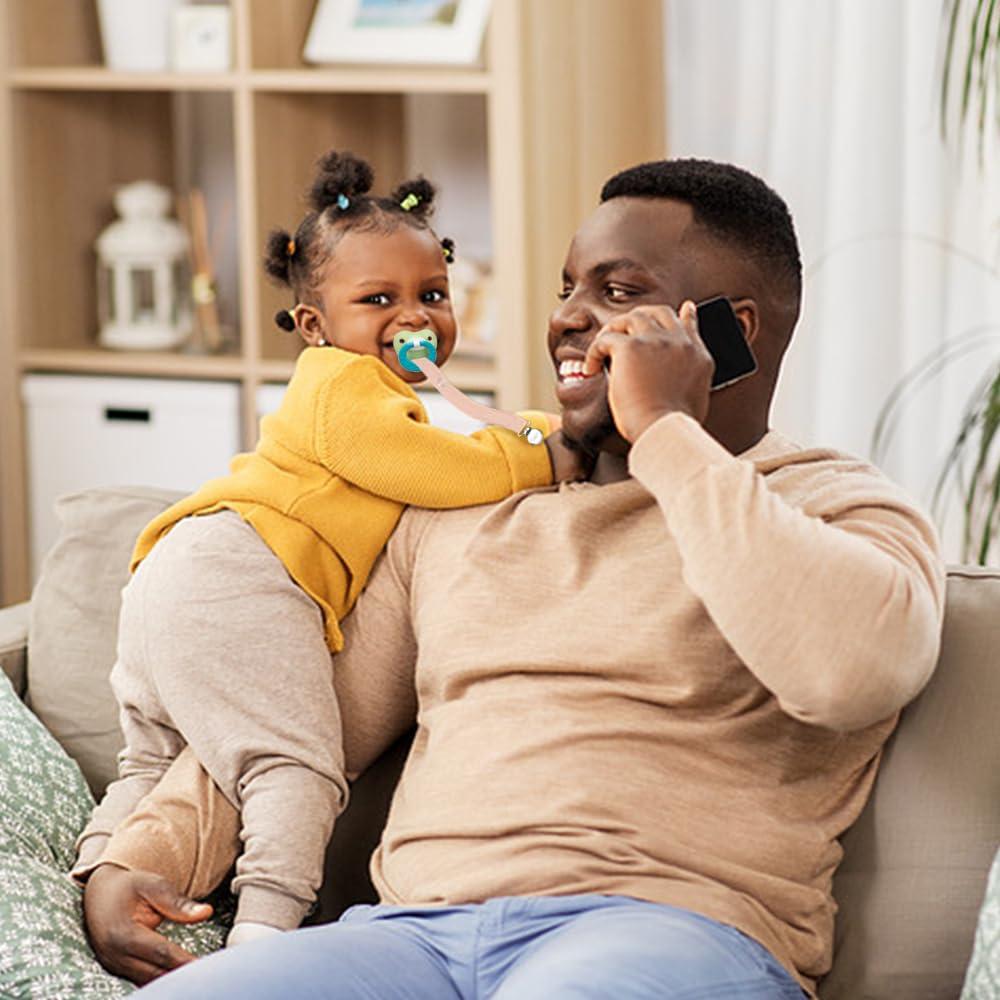 Clip de Chupete Sugee para Bebé - Set de 4 Piezas Neutras