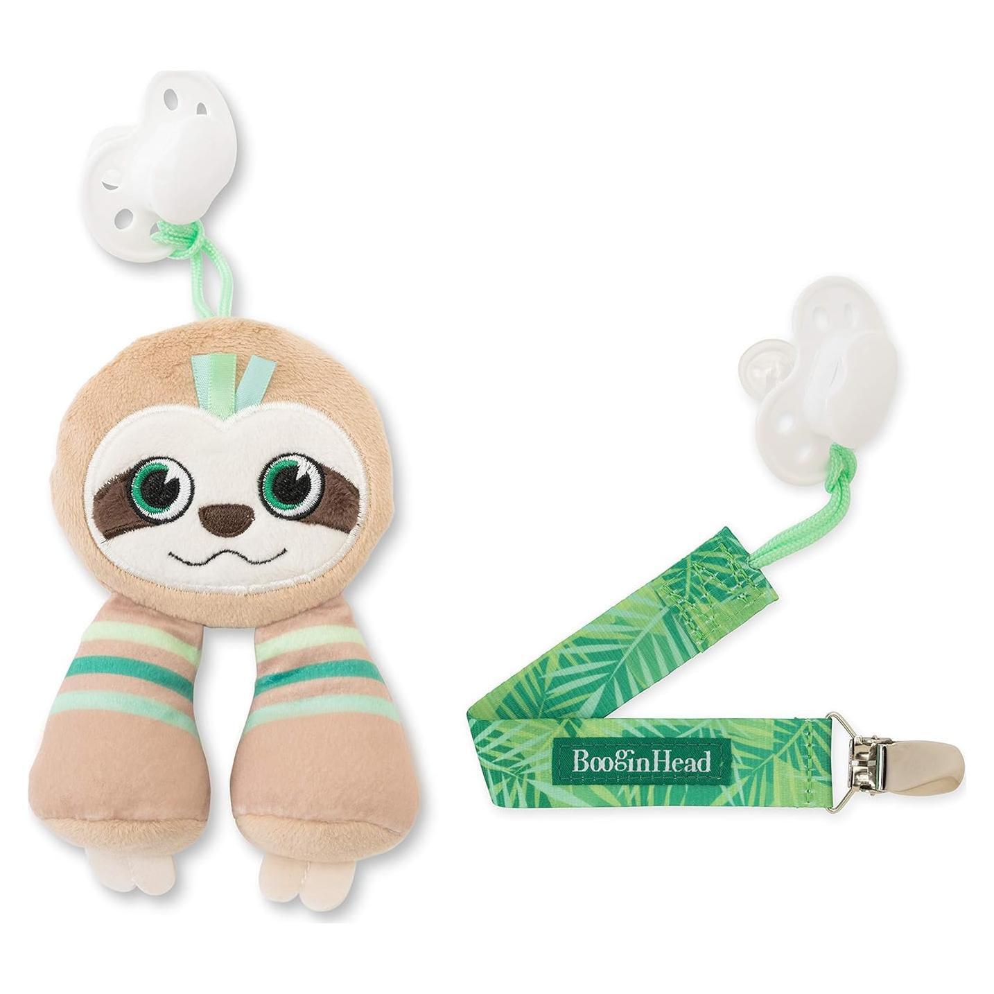 Sujetador de Chupete BooginHead PaciPal Perezoso Verde 0-36 meses