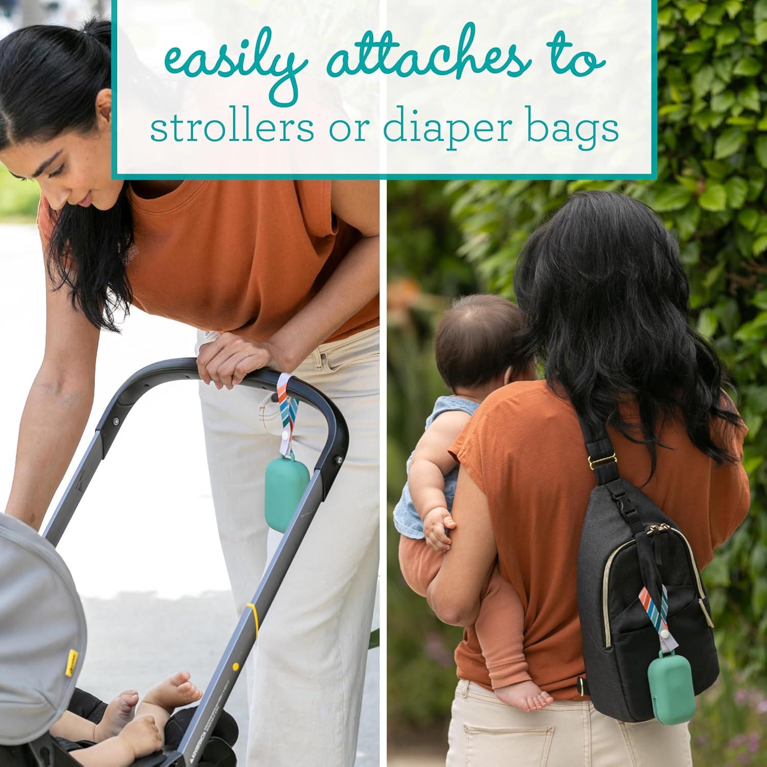 Infantino PaciPod - Soporte de Chupete de Silicona, 2 Chupetes