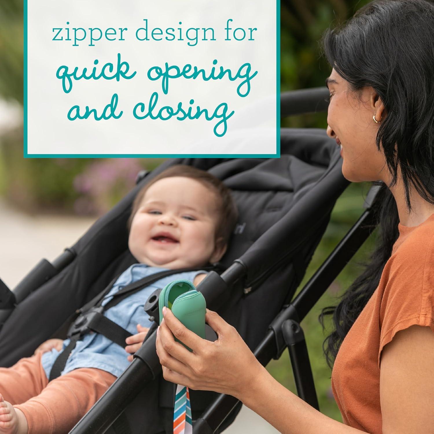 Infantino PaciPod - Soporte de Chupete de Silicona, 2 Chupetes