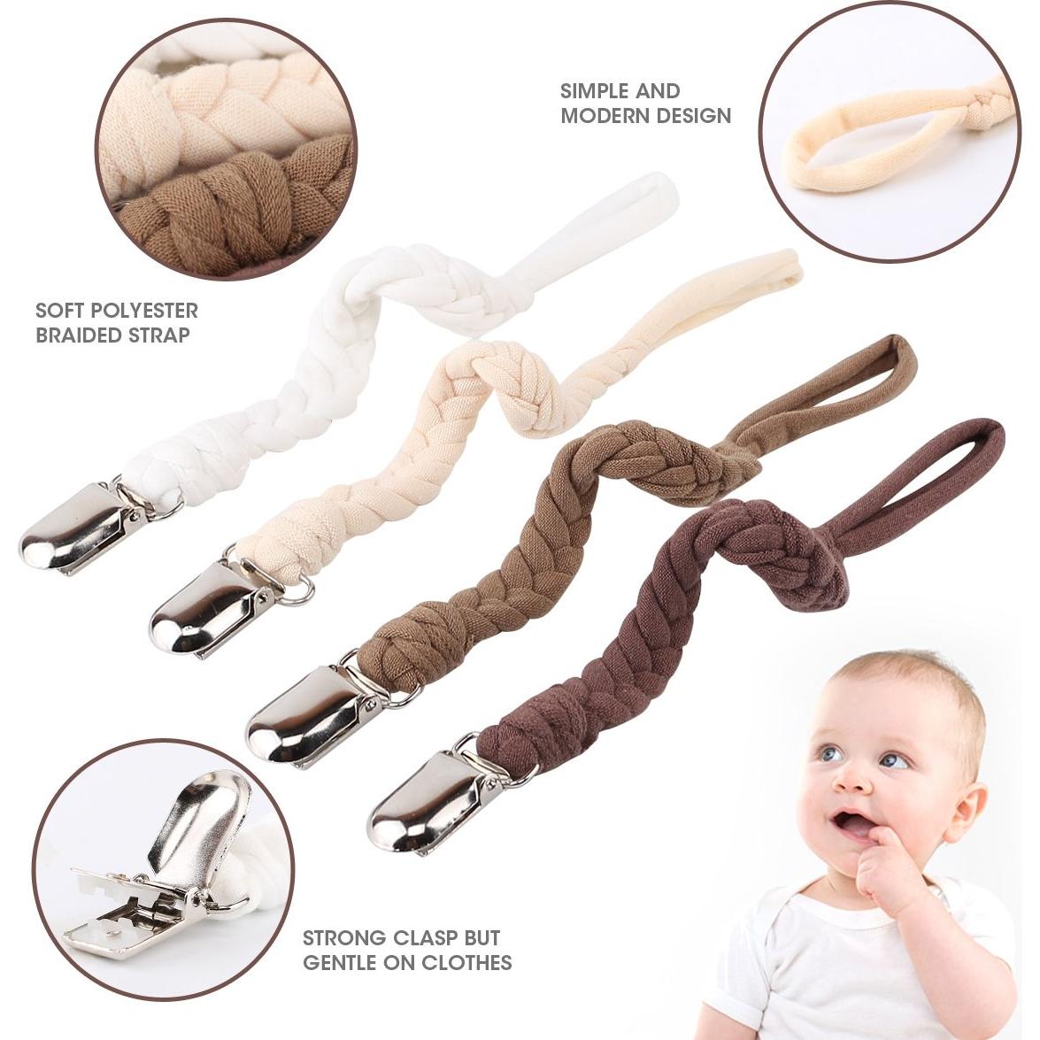 Clip de Chupete KAPIHOUSE 4 Piezas Color E para Bebés