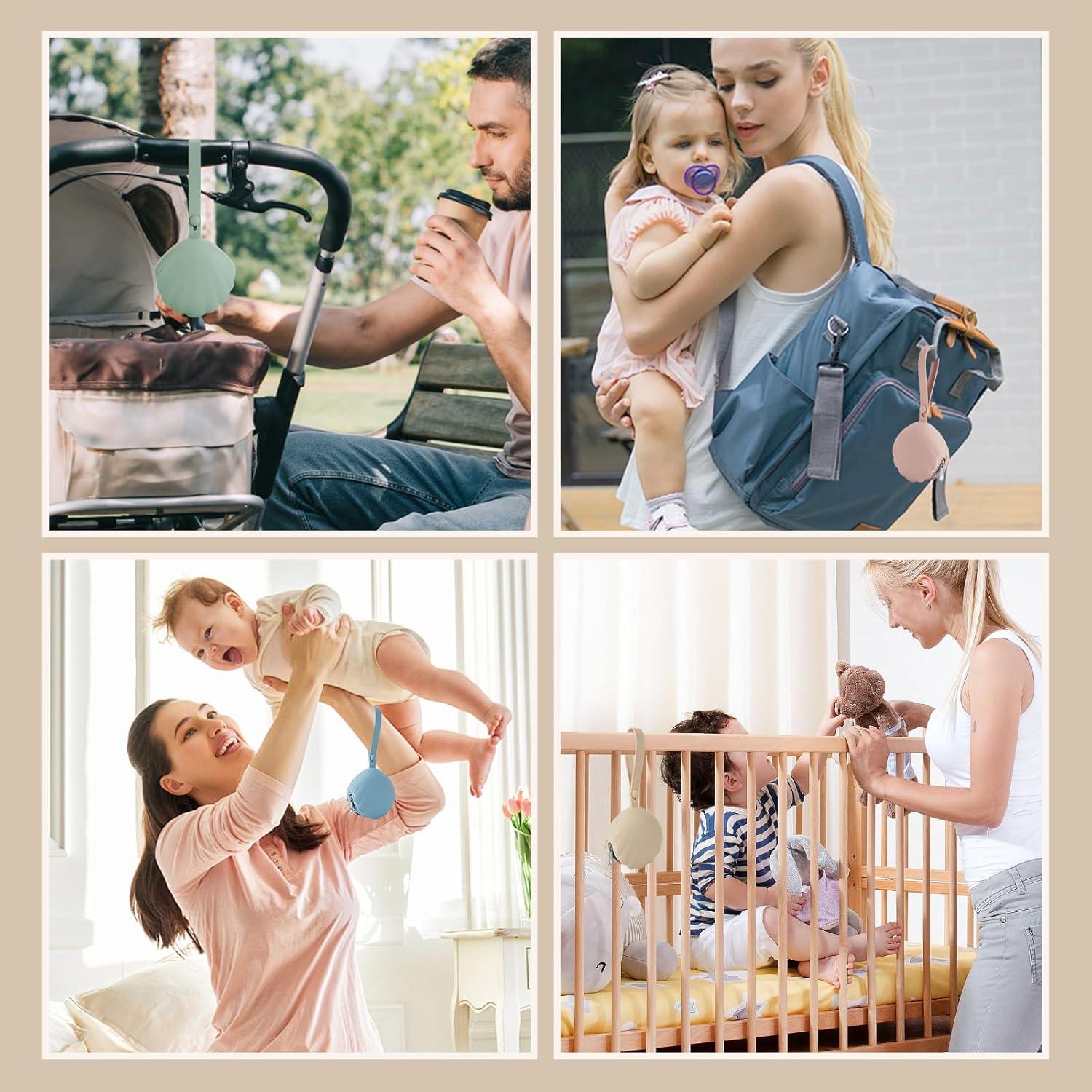 Funda para Chupete de Silicona Lovbaby - 2 Unidades Arena y Gris Claro