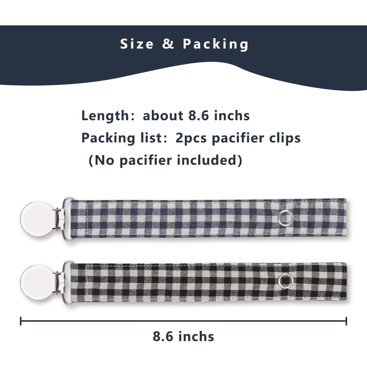 Clip de Chupete Soothie Holder Unisex 2 Piezas Algodón