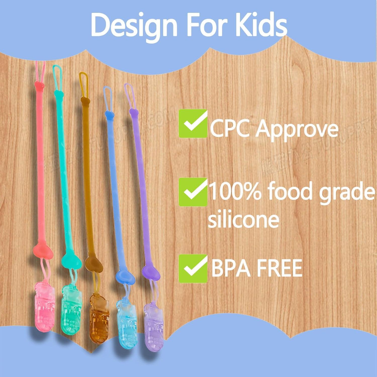 Clip Sostenedor de Chupete Silicona Berggers 5 Colores