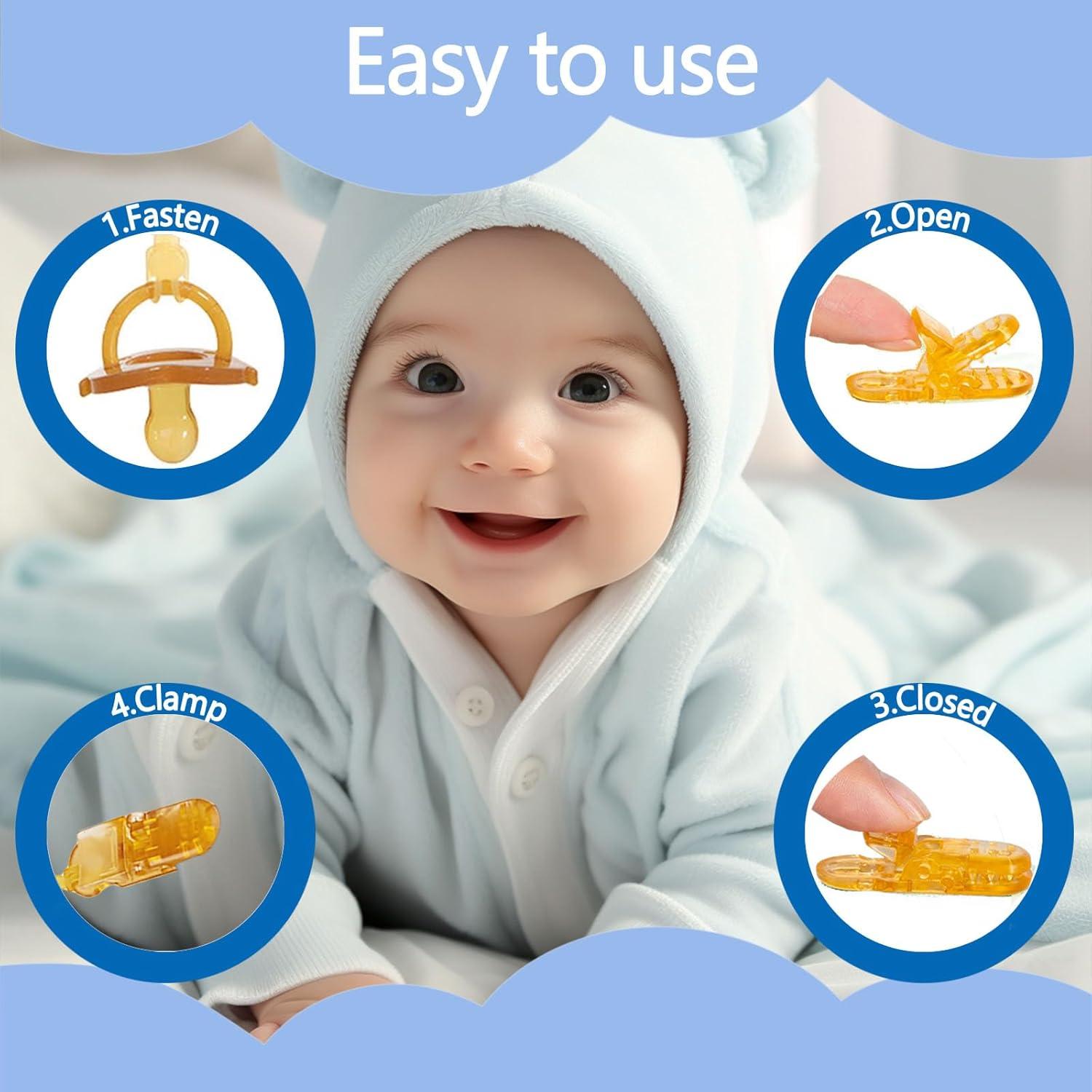 Clip Sostenedor de Chupete Silicona Berggers 5 Colores