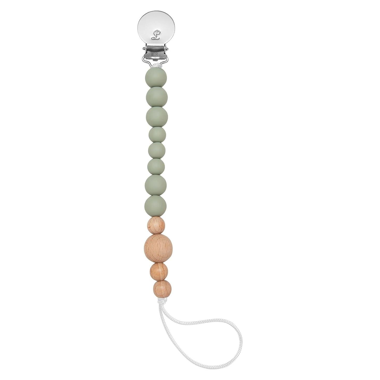 Clip de Chupete de Silicona Loulou Lollipop - Salvia 25.4 cm