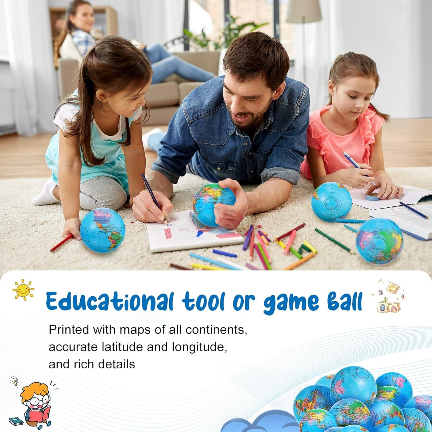 50 Pelotas Antiestrés Globo BBTO 7.6 cm Espuma PU