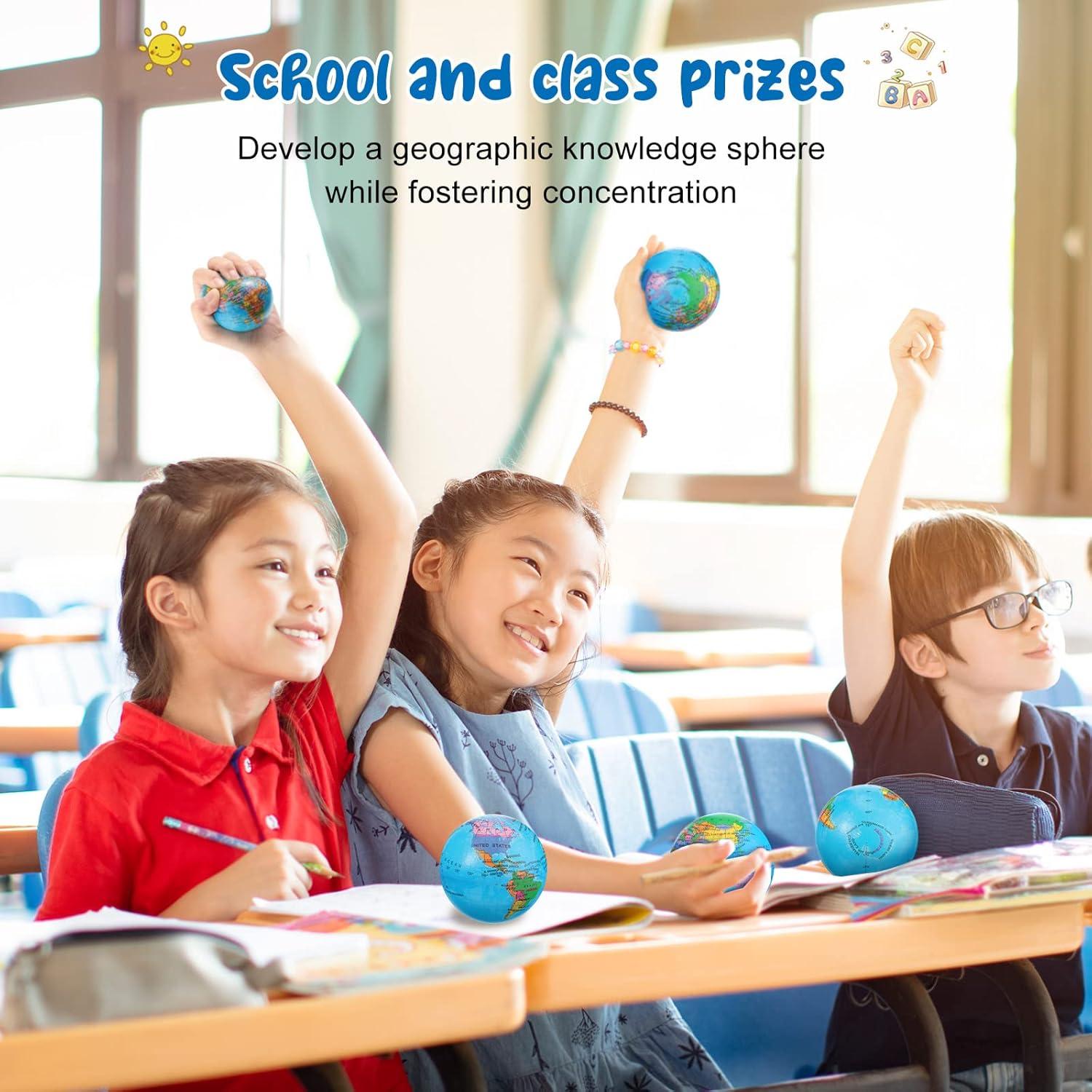 50 Pelotas Antiestrés Globo BBTO 7.6 cm Espuma PU