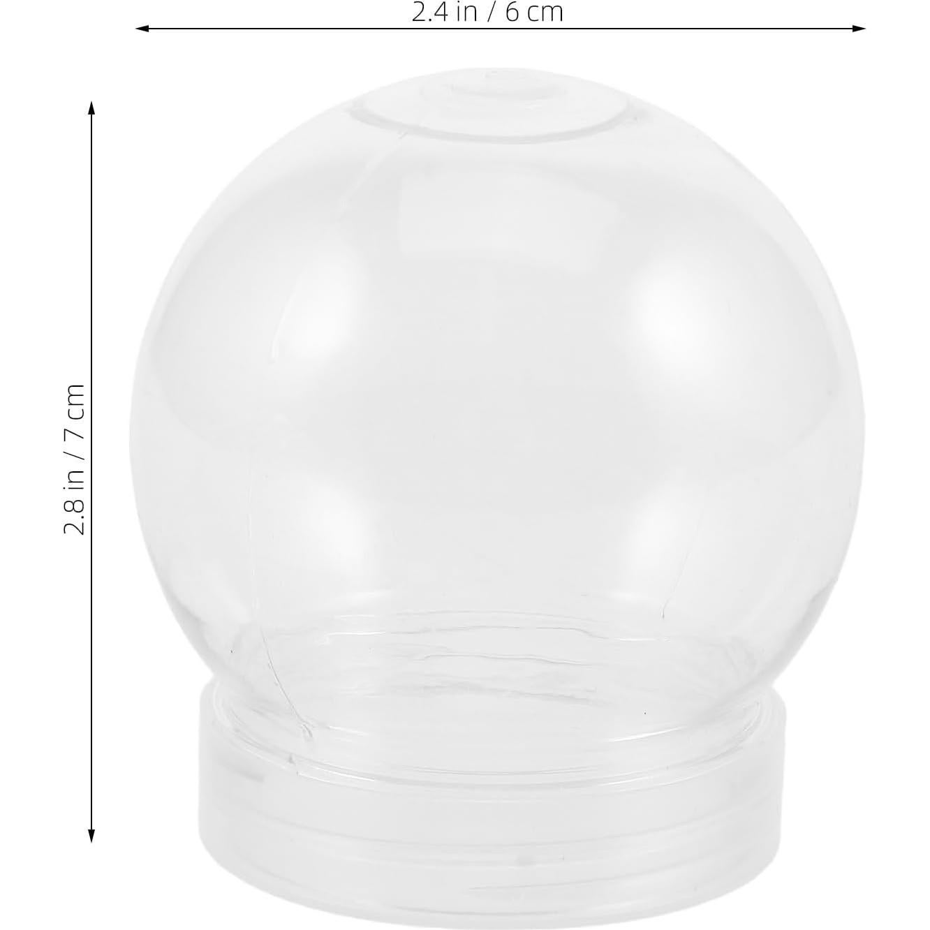 BESTOYARD 15 Bolas de Nieve Transparentes para Manualidades