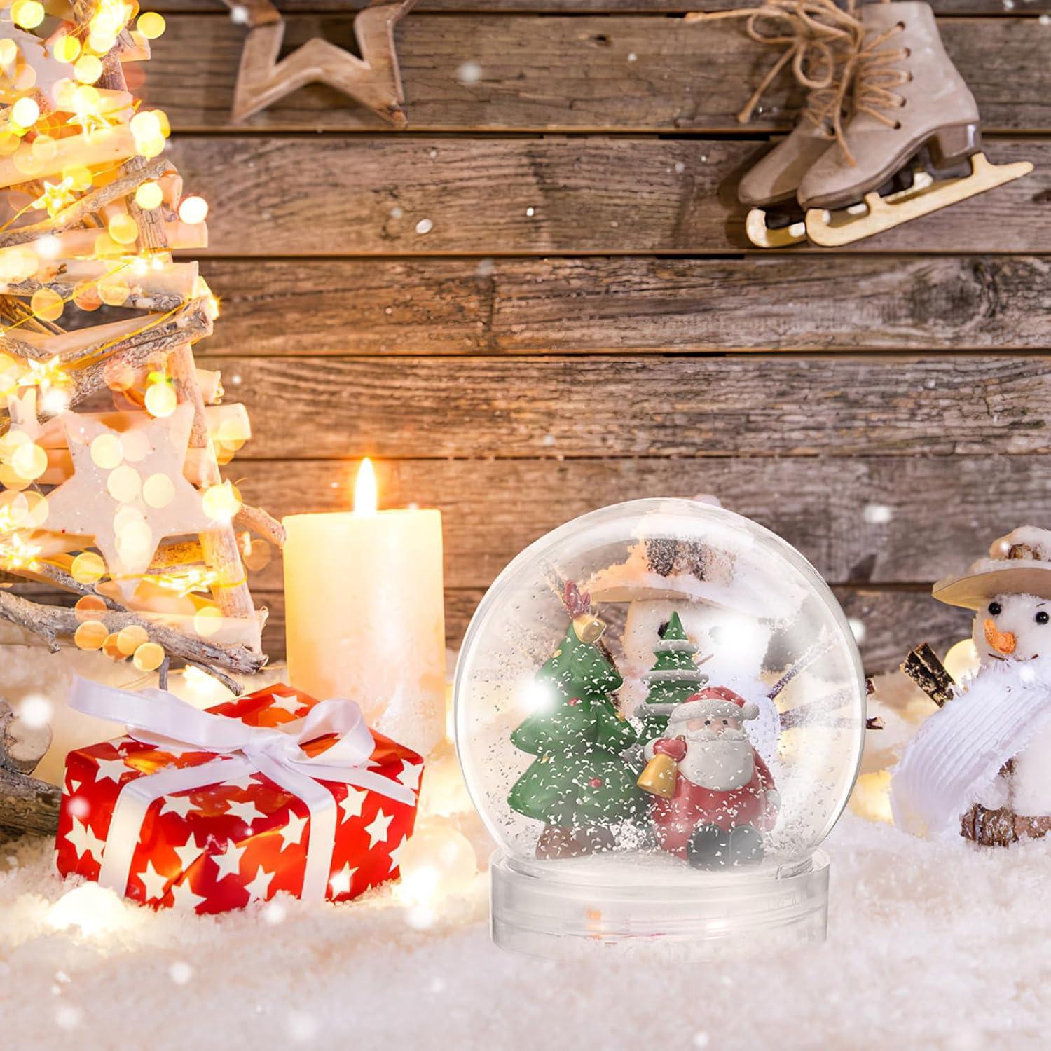 BESTOYARD 15 Bolas de Nieve Transparentes para Manualidades