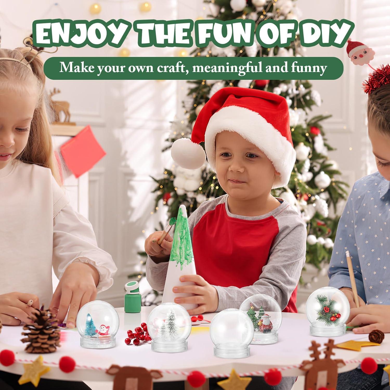 BESTOYARD 15 Bolas de Nieve Transparentes para Manualidades