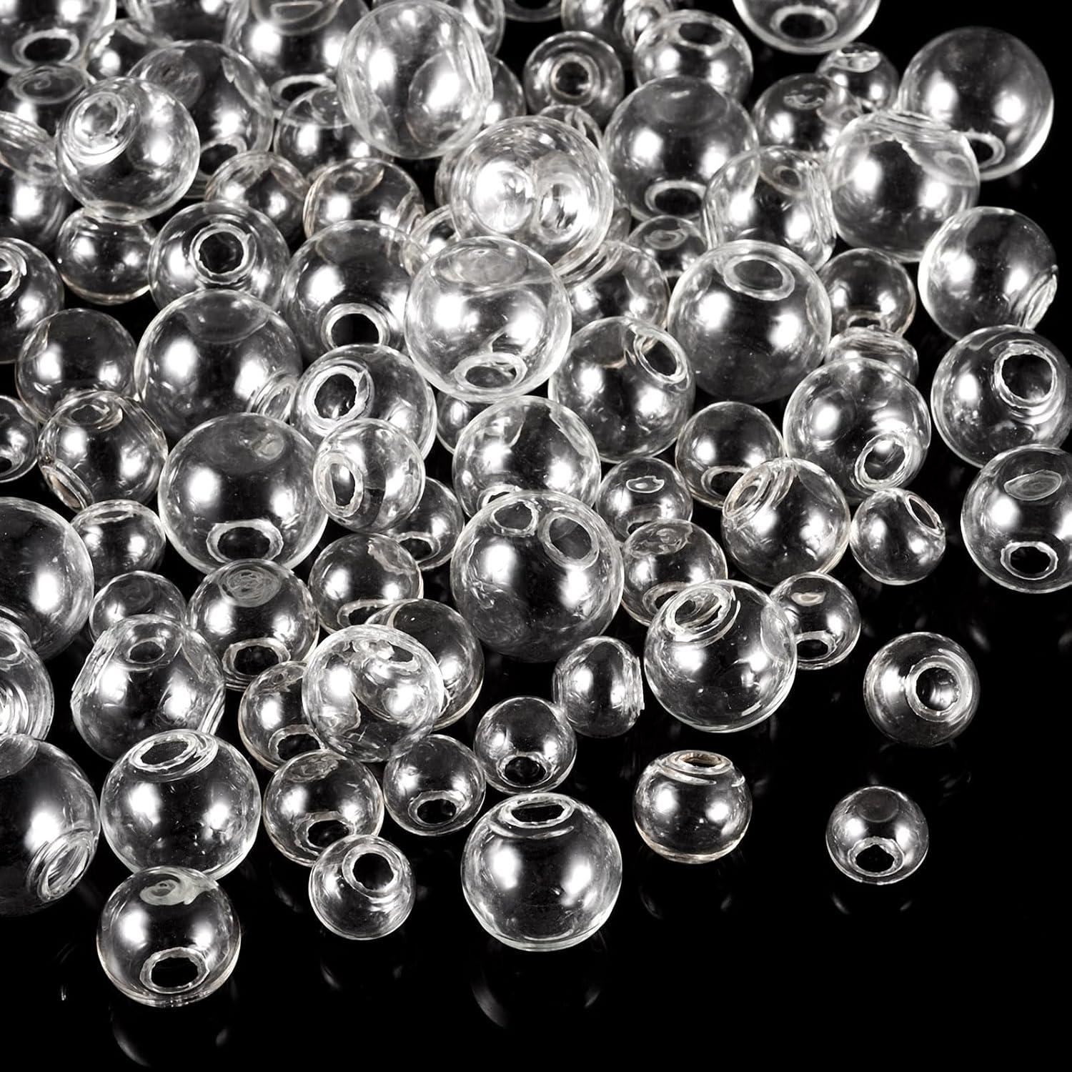 100 Esferas de Vidrio Transparentes Spritewelry 10-18mm para Manualidades