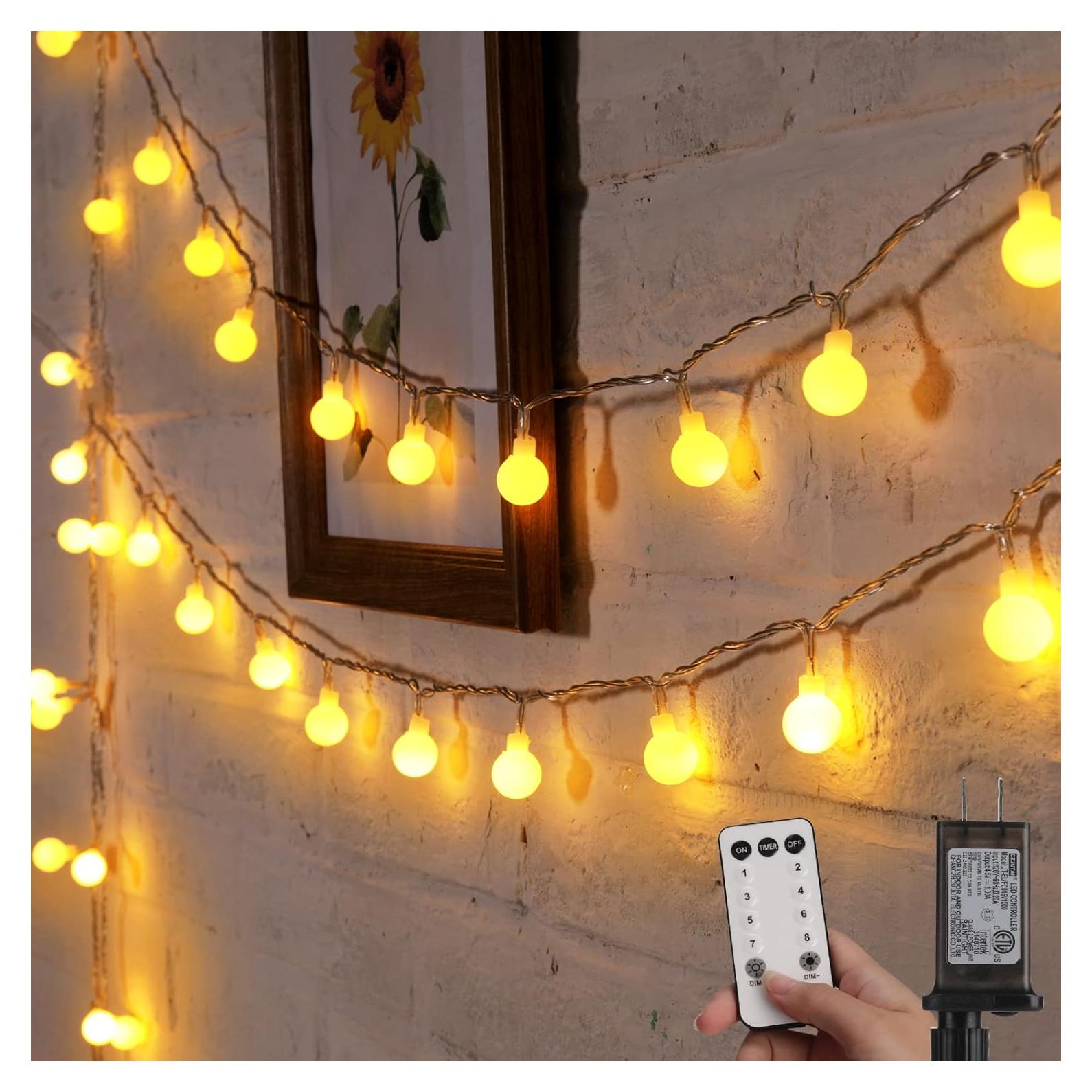 Luces de Cuerda LED Minetom 10m 100 Bombillas Blanco Cálido