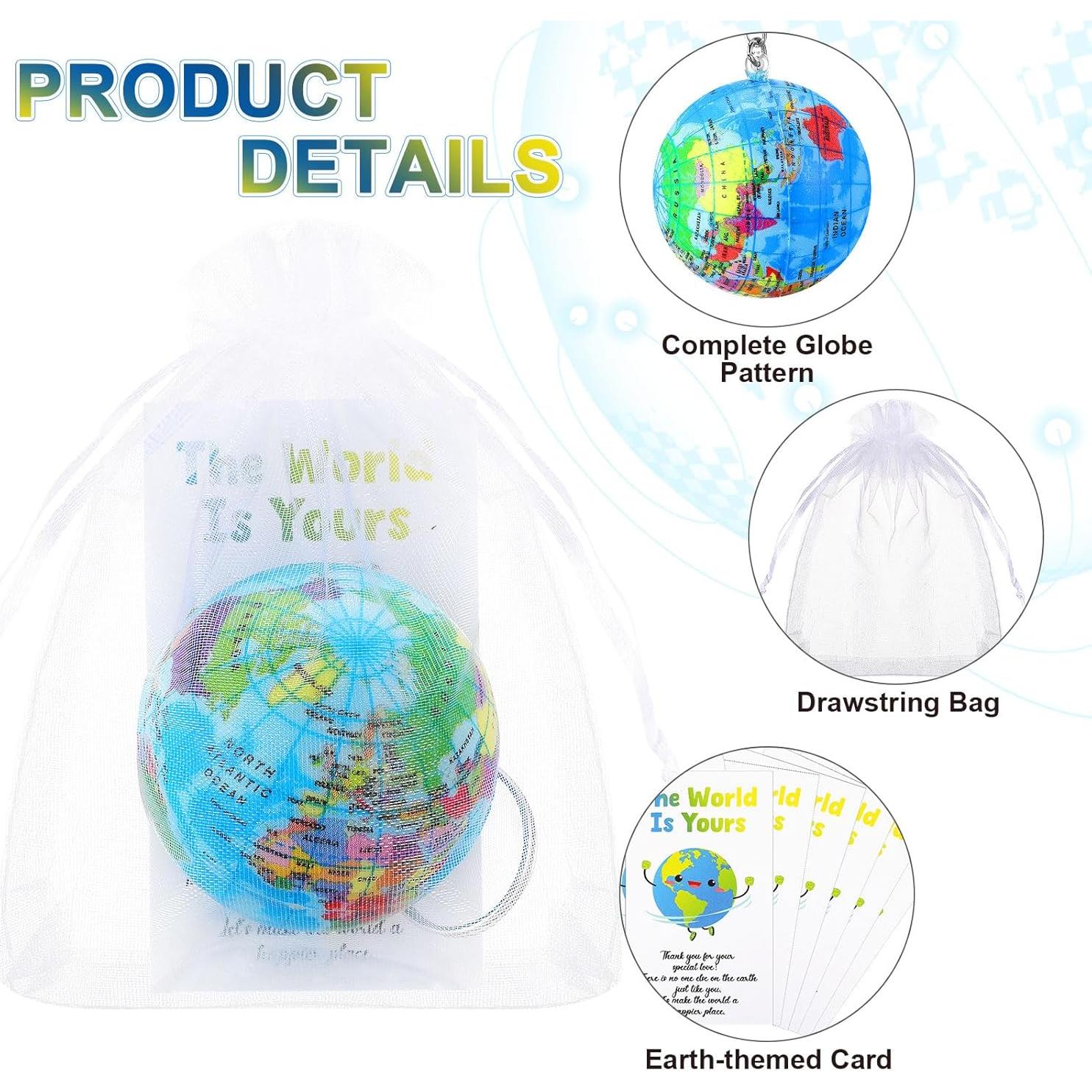 Pack 24 Llaveros Globo Día de la Tierra Quelay para Niños