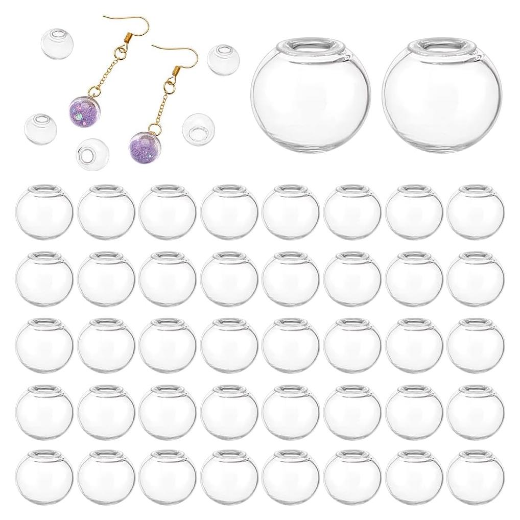 PH PandaHall 200 Mini Esferas de Vidrio 12mm para Manualidades