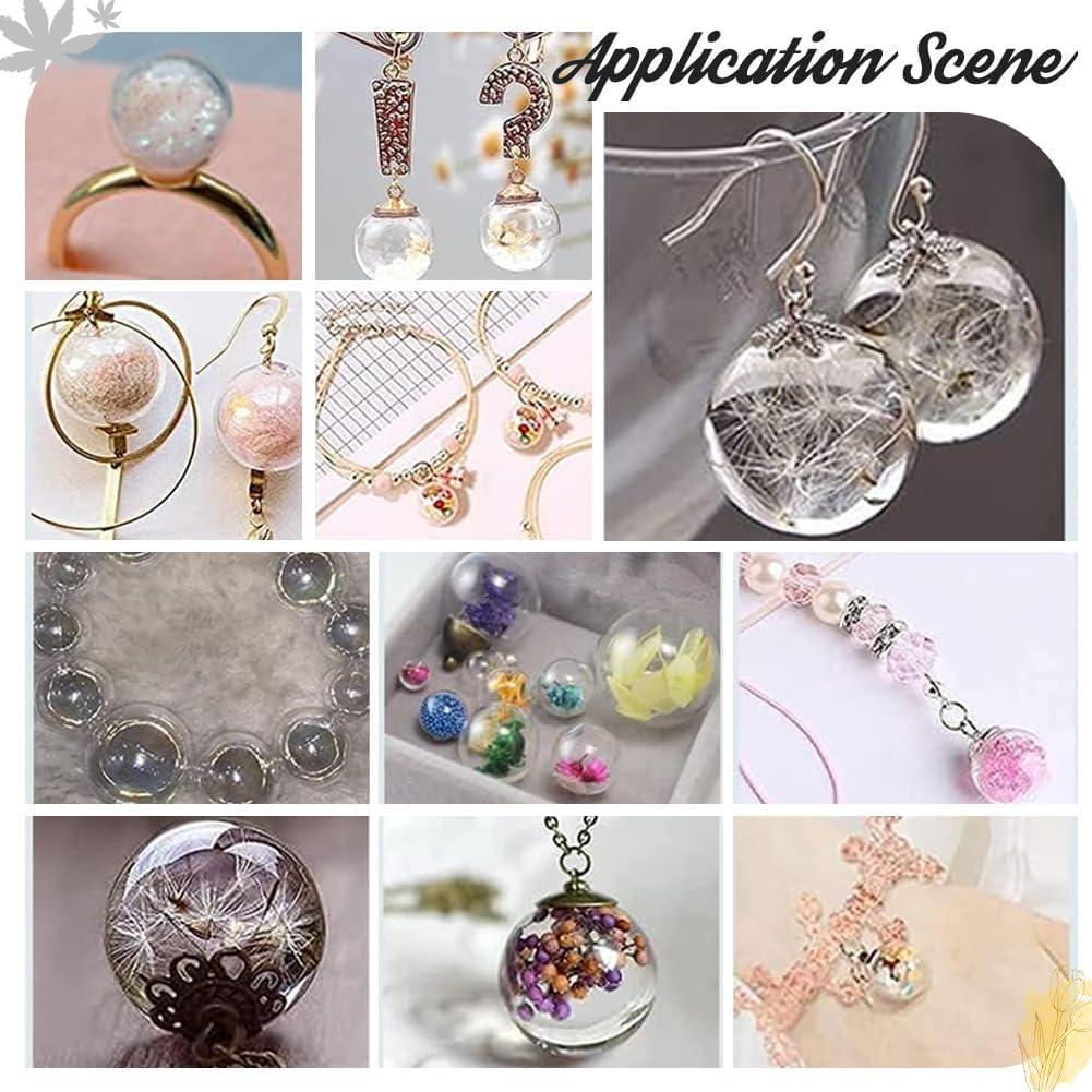 PH PandaHall 200 Mini Esferas de Vidrio 12mm para Manualidades