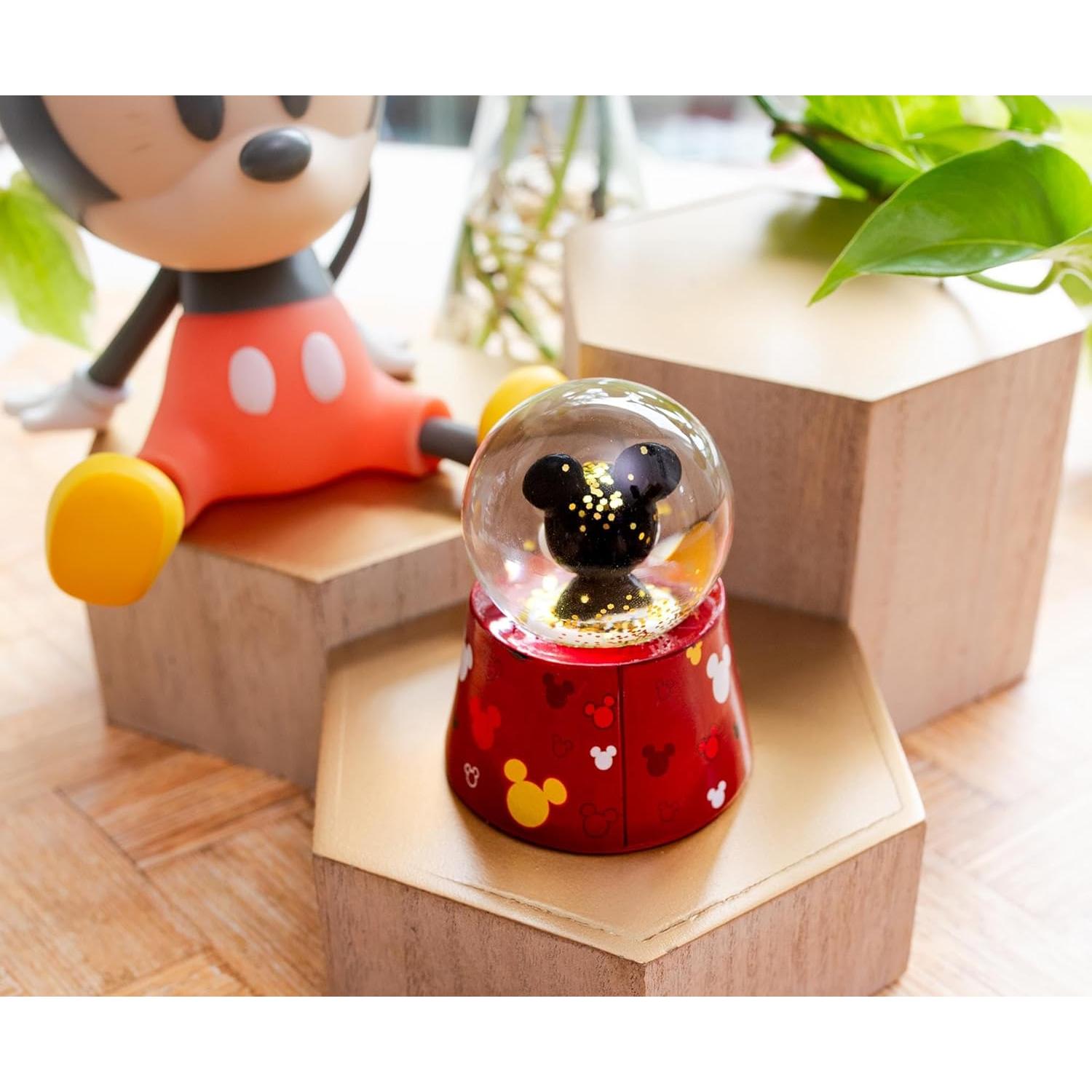 Mini Globo de Nieve Iluminado Mickey Mouse Silver Buffalo - 7.62 cm