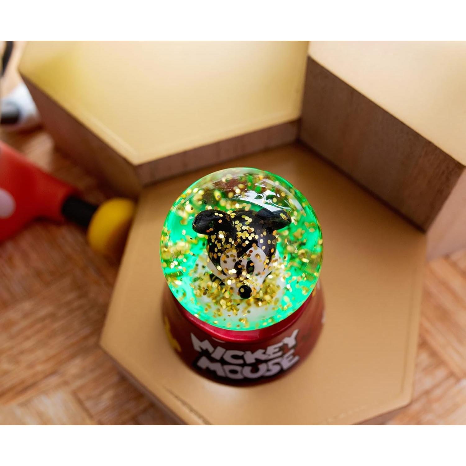 Mini Globo de Nieve Iluminado Mickey Mouse Silver Buffalo - 7.62 cm