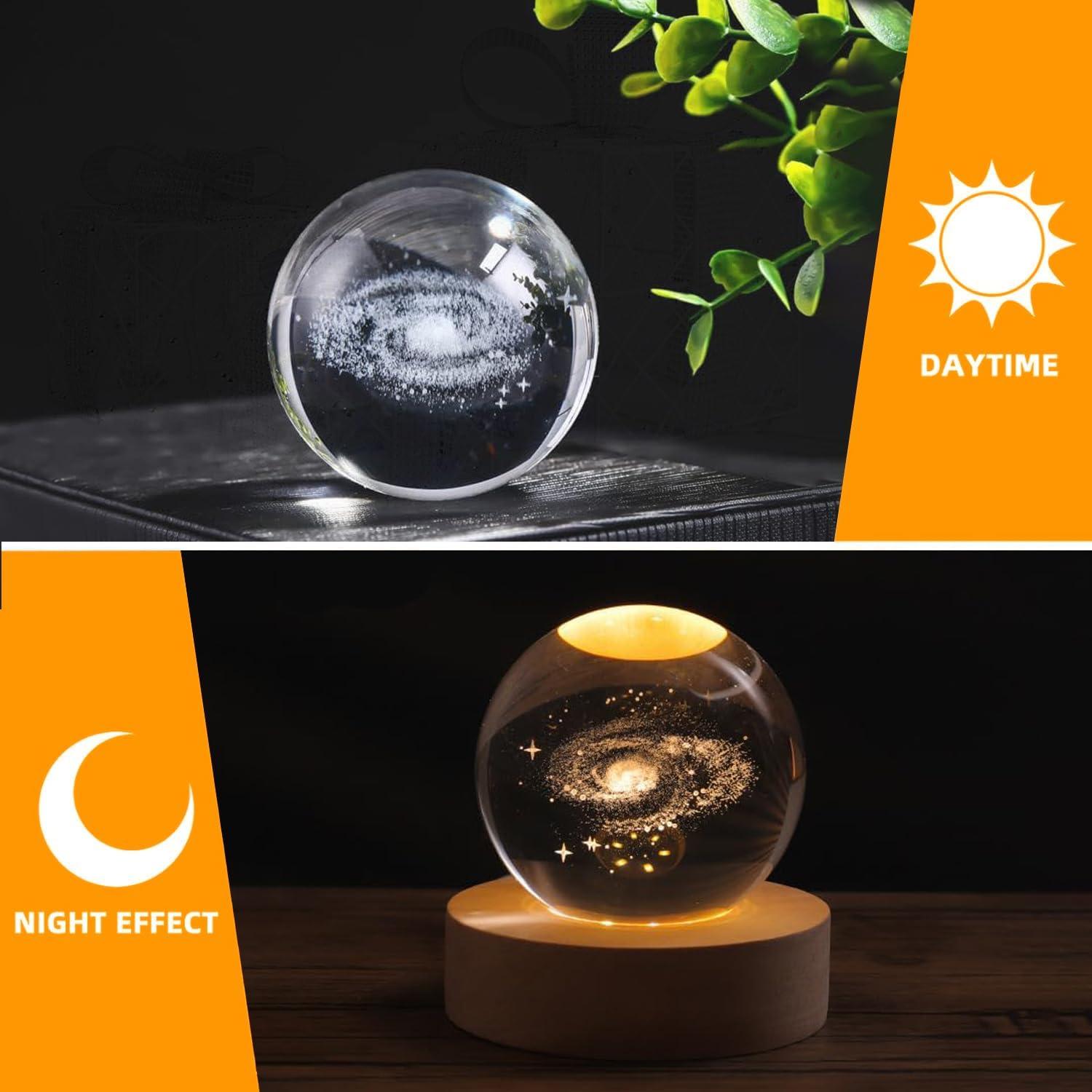 Bola de Cristal 3D Coyoohouse Luna con Luz LED 6.1 cm