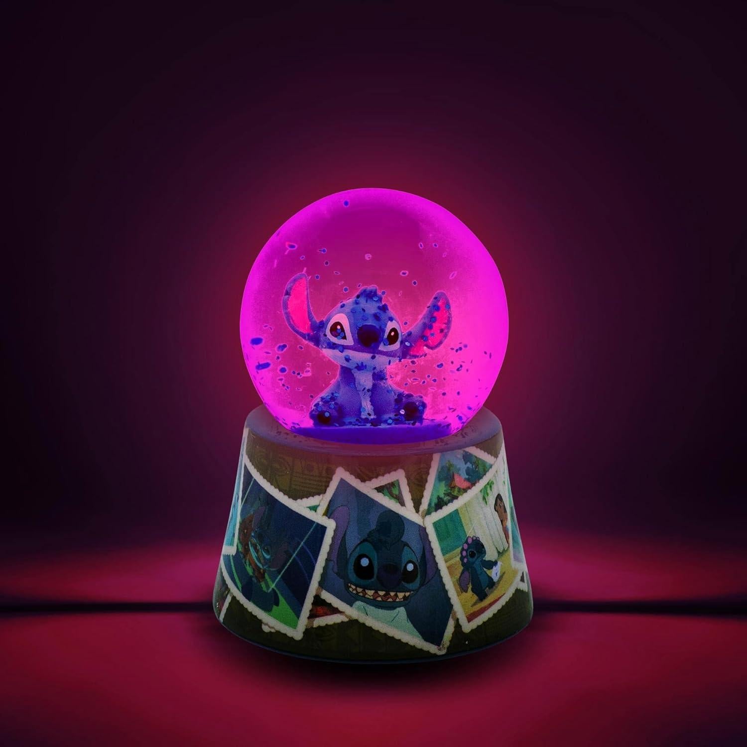 Mini Globo de Nieve Disney Lilo & Stitch Iluminado 7.62cm