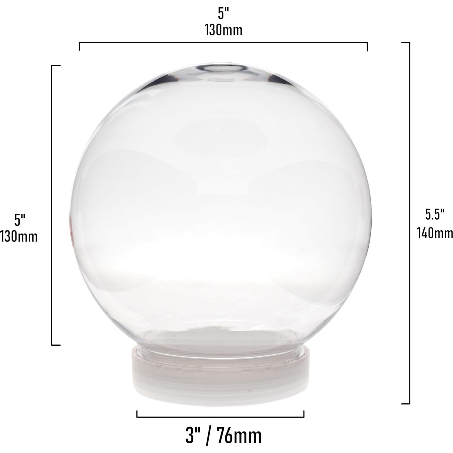 Globo de Nieve DIY 130mm Creative Hobbies - Plástico Transparente