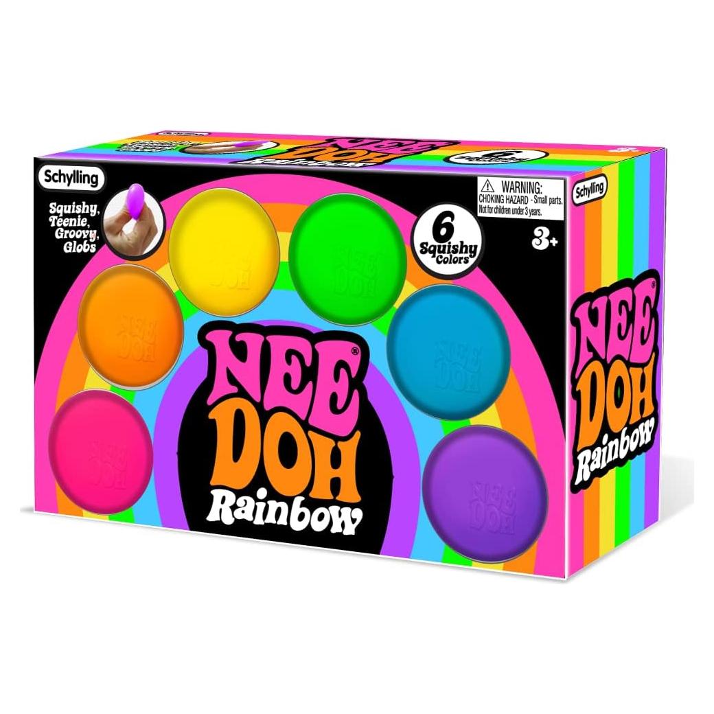 Juguete Sensorial Schylling NeeDoh Rainboh - 6 Mini Groovy Globs
