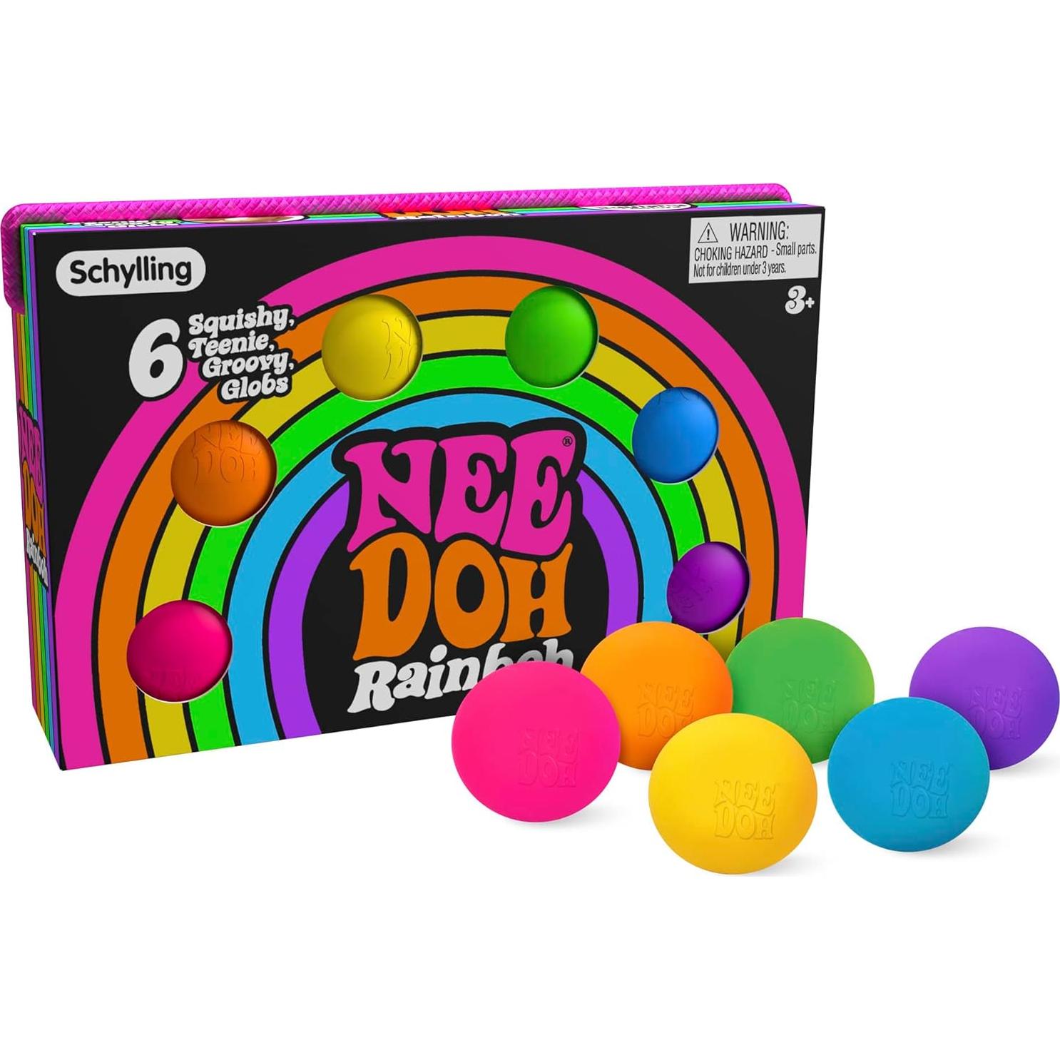 Juguete Sensorial Schylling NeeDoh Rainboh - 6 Mini Groovy Globs