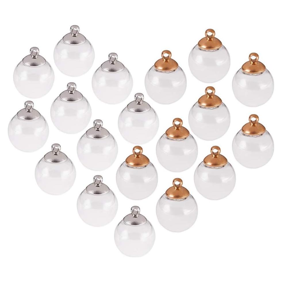 30 Mini Botellas de Vidrio 18mm PH PandaHall para DIY