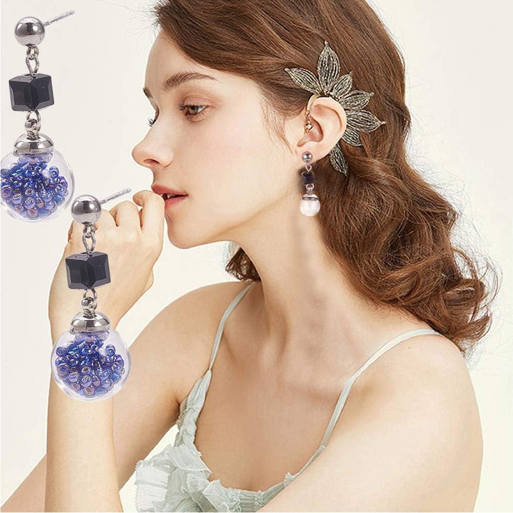 50 Mini Botellas de Vidrio 10mm PH PandaHall con Tapas de Latón