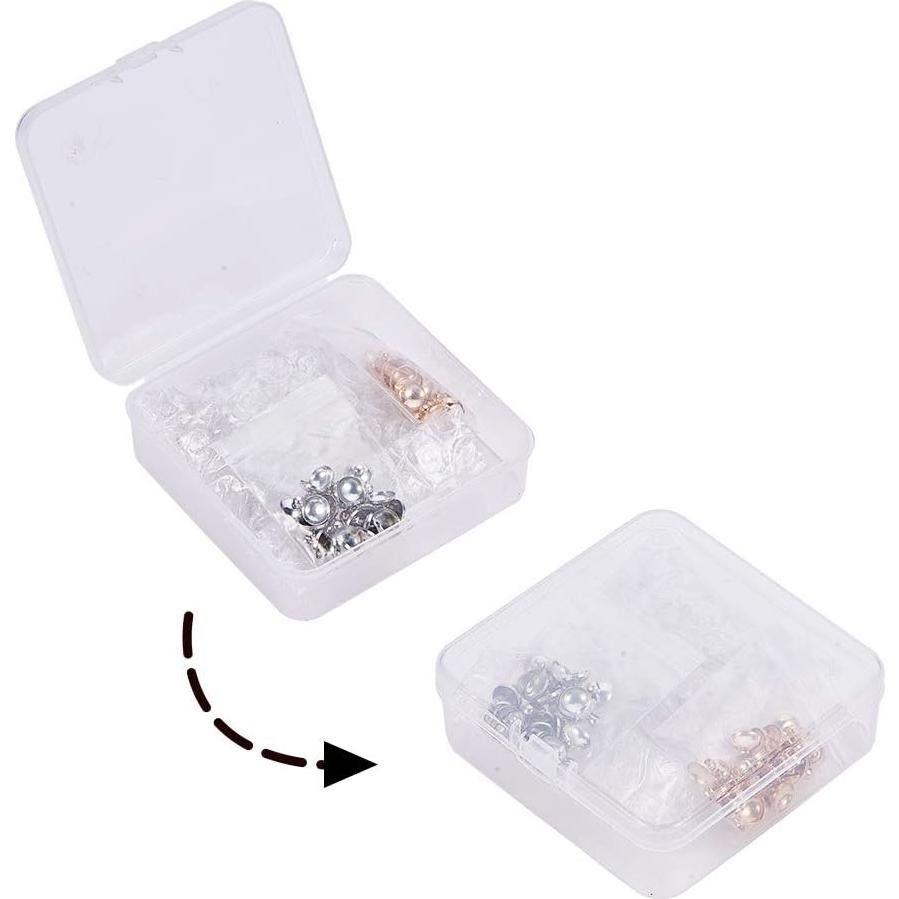 50 Mini Botellas de Vidrio 10mm PH PandaHall con Tapas de Latón