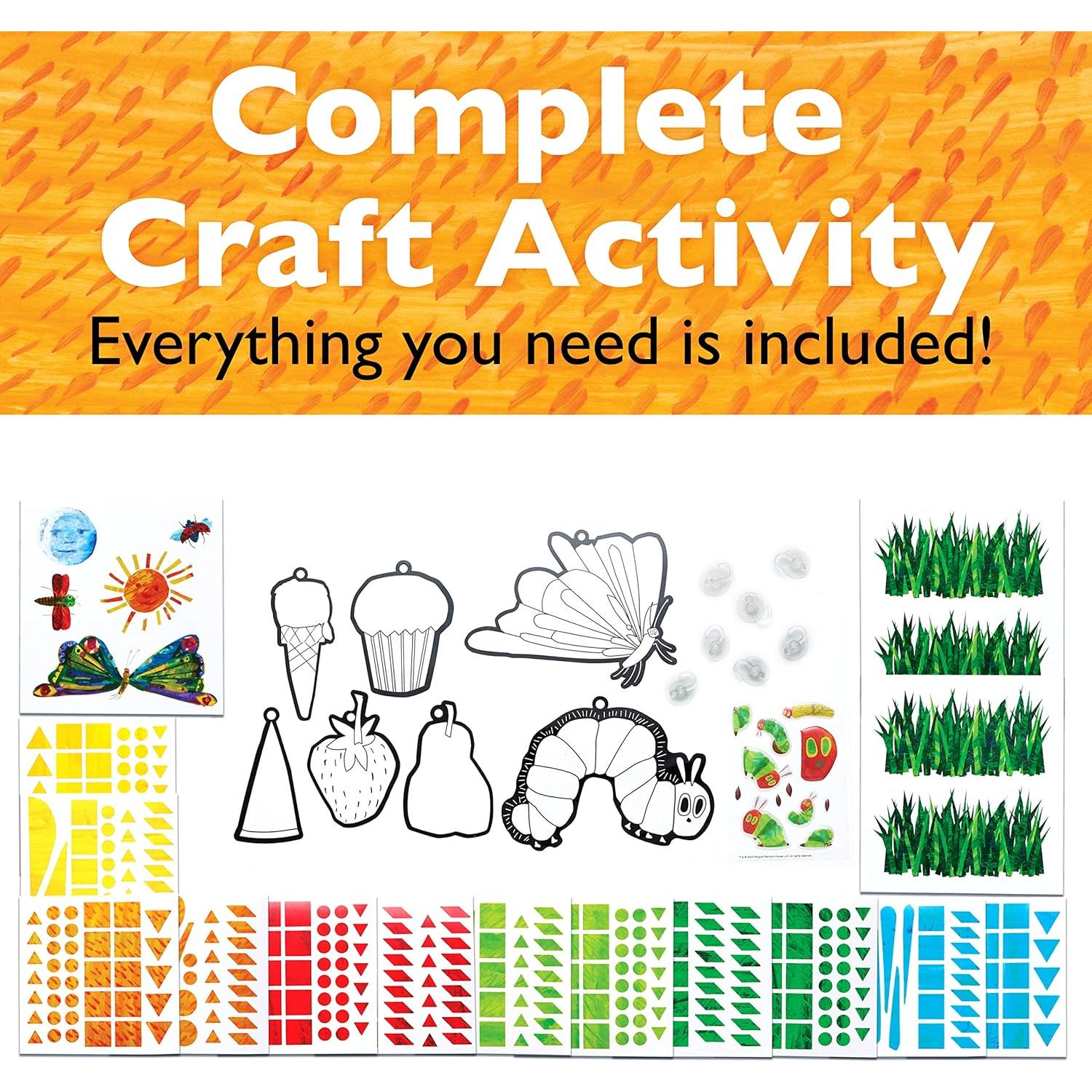 Kit de Suncatcher de Pegatinas Creatividad para Niños - El Muy Hambriento Oruga