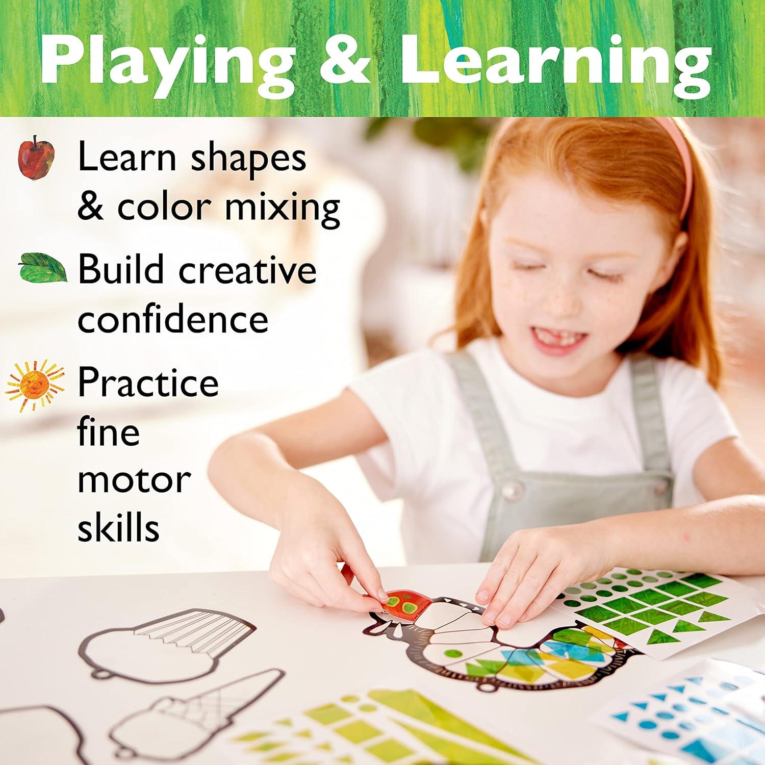 Kit de Suncatcher de Pegatinas Creatividad para Niños - El Muy Hambriento Oruga