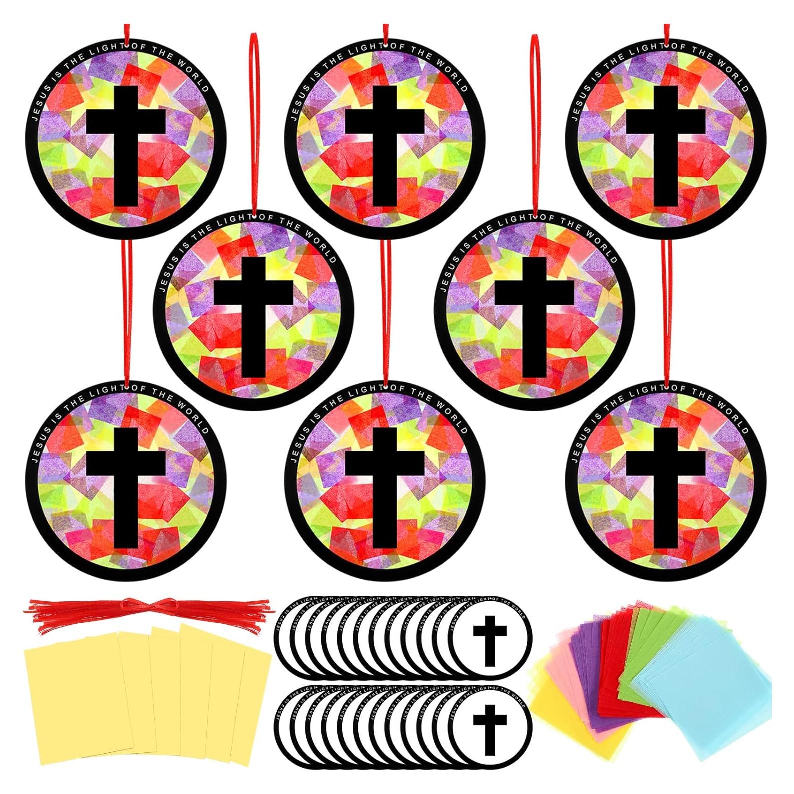 Kit de Manualidades Religiosas Motipuns 32 Piezas Cruz DIY