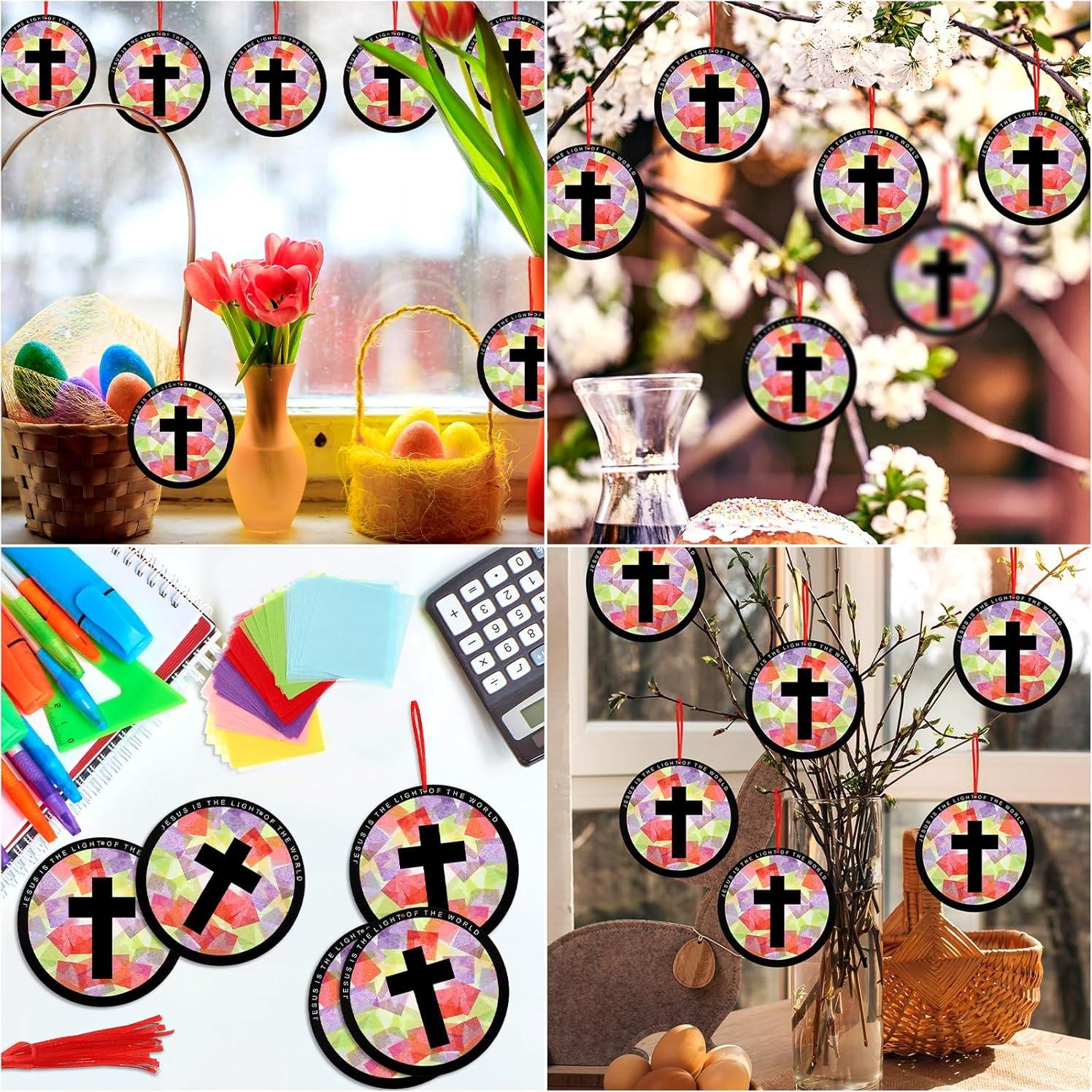 Kit de Manualidades Religiosas Motipuns 32 Piezas Cruz DIY