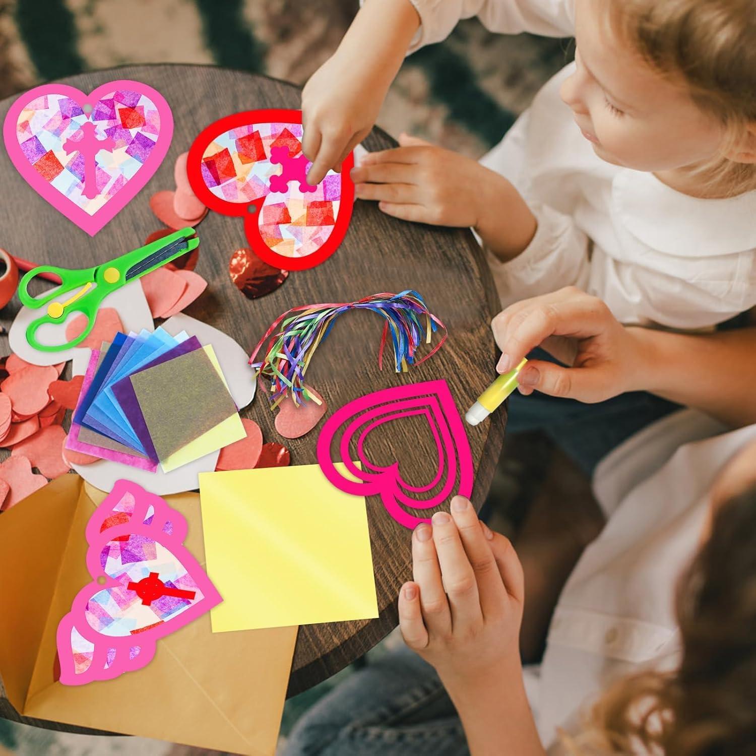 Kit de Manualidades EggSun 36 Suncatchers Corazón para Niños