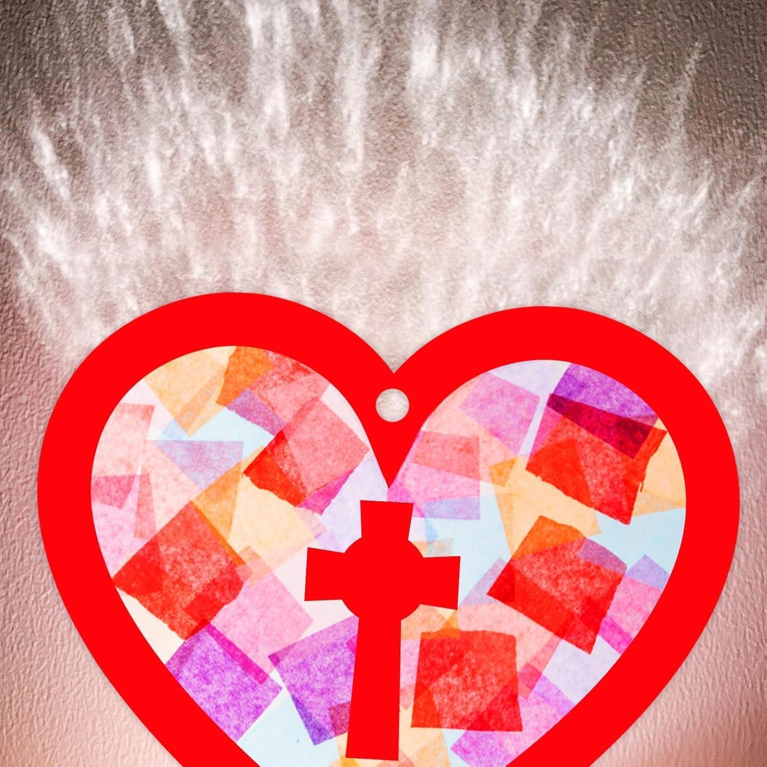 Kit de Manualidades EggSun 36 Suncatchers Corazón para Niños