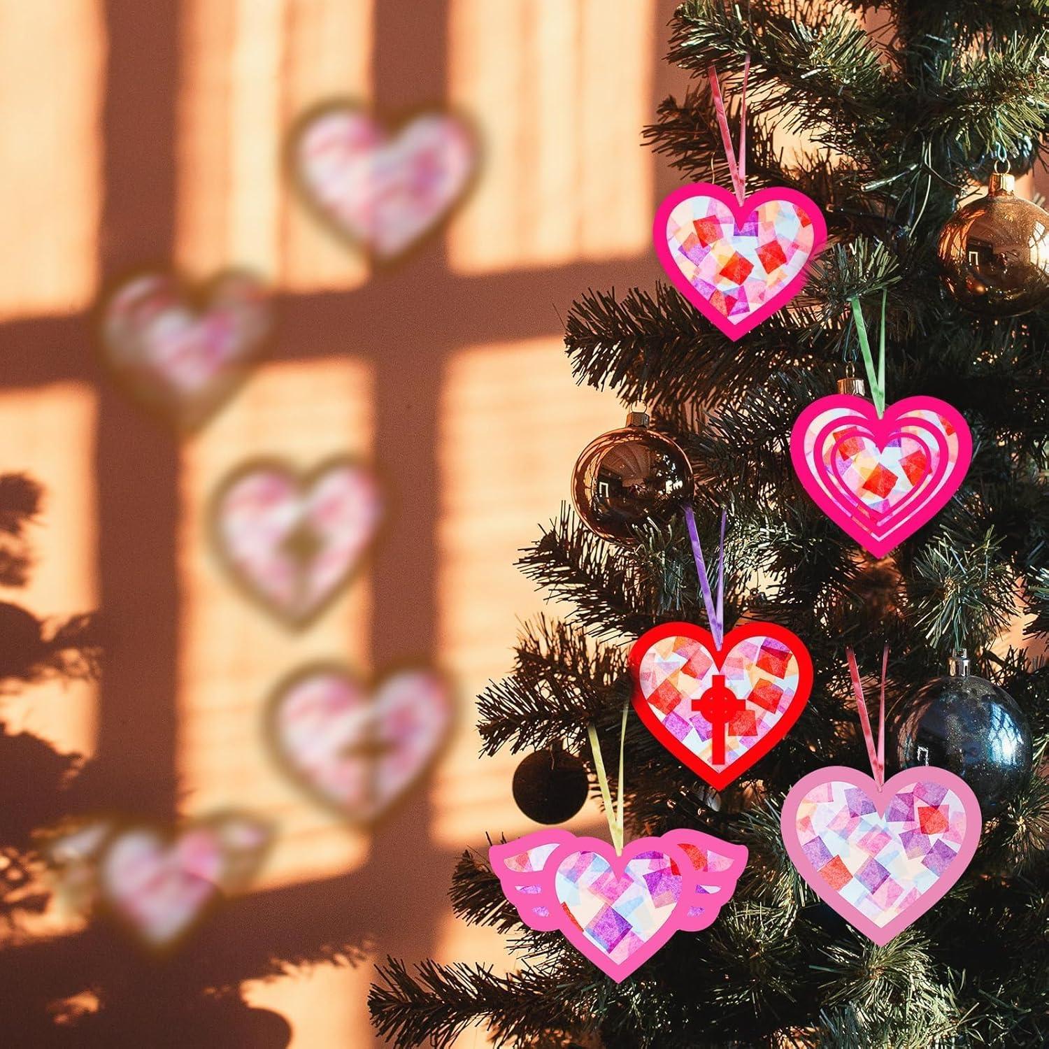 Kit de Manualidades EggSun 36 Suncatchers Corazón para Niños