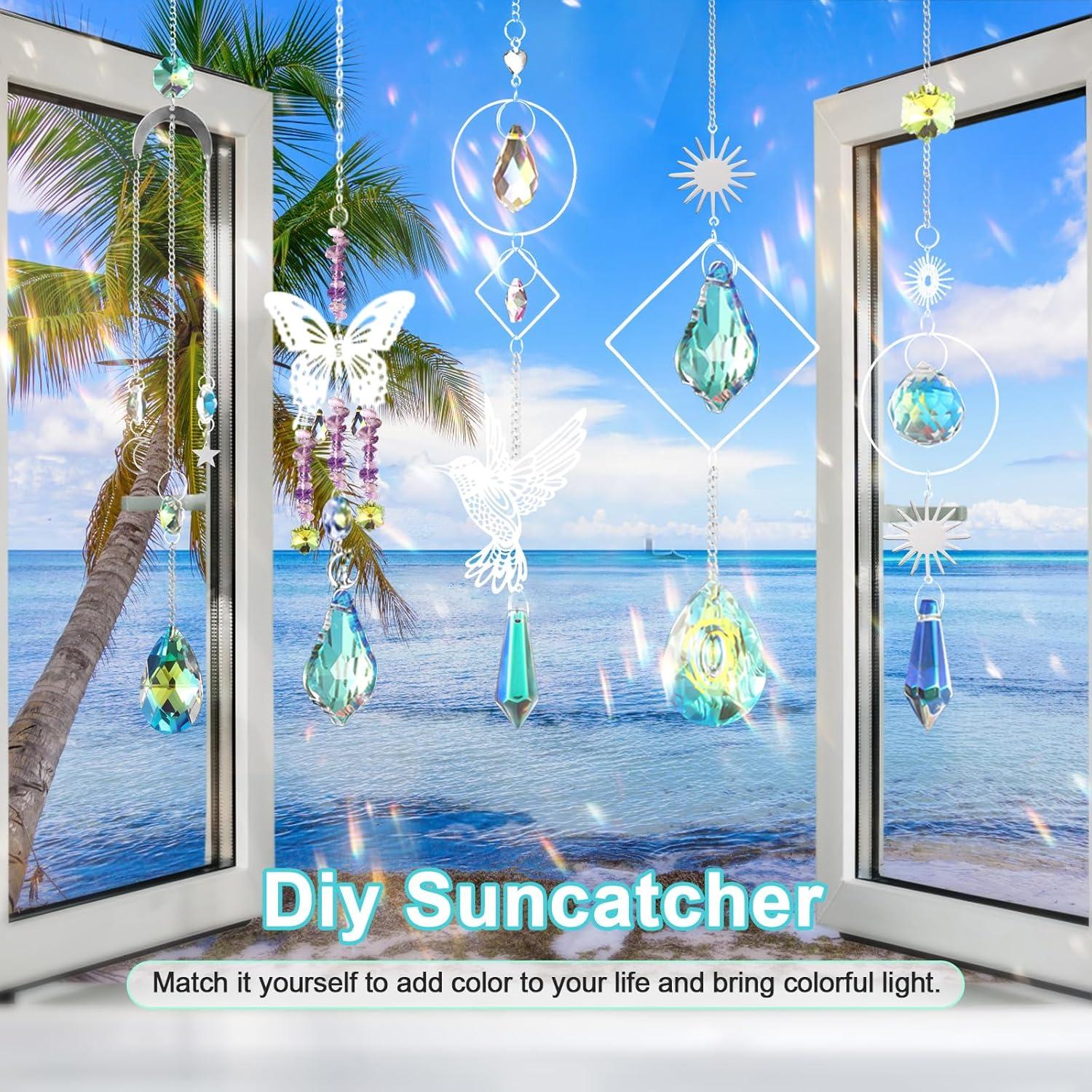 Kit de Suncatcher DIY 600 Piezas Cristales para Ventanas